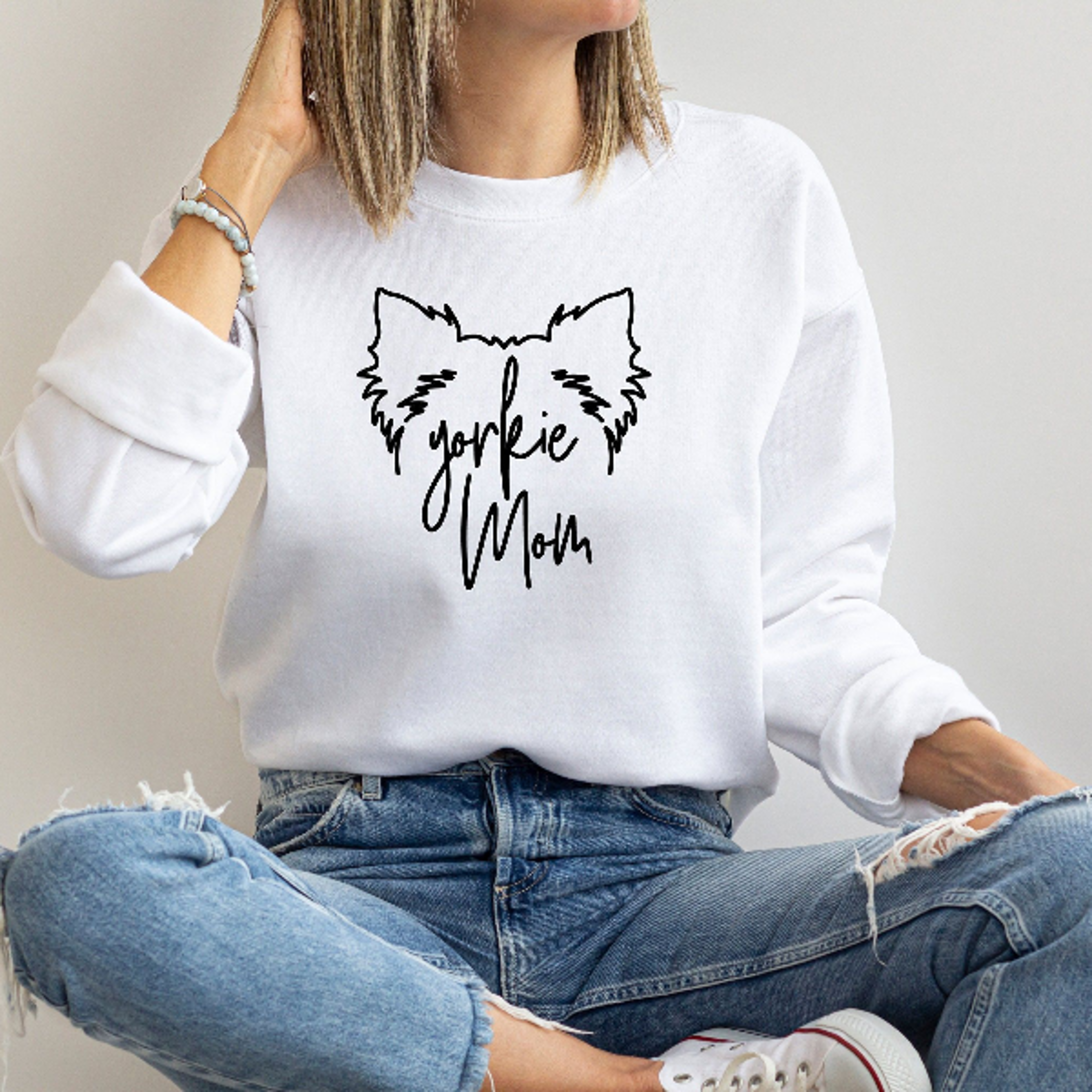 Yorkie Mom Shirt  Handwritten Dog Mom Tee For Yorkshire Terrier Lovers Gift 2