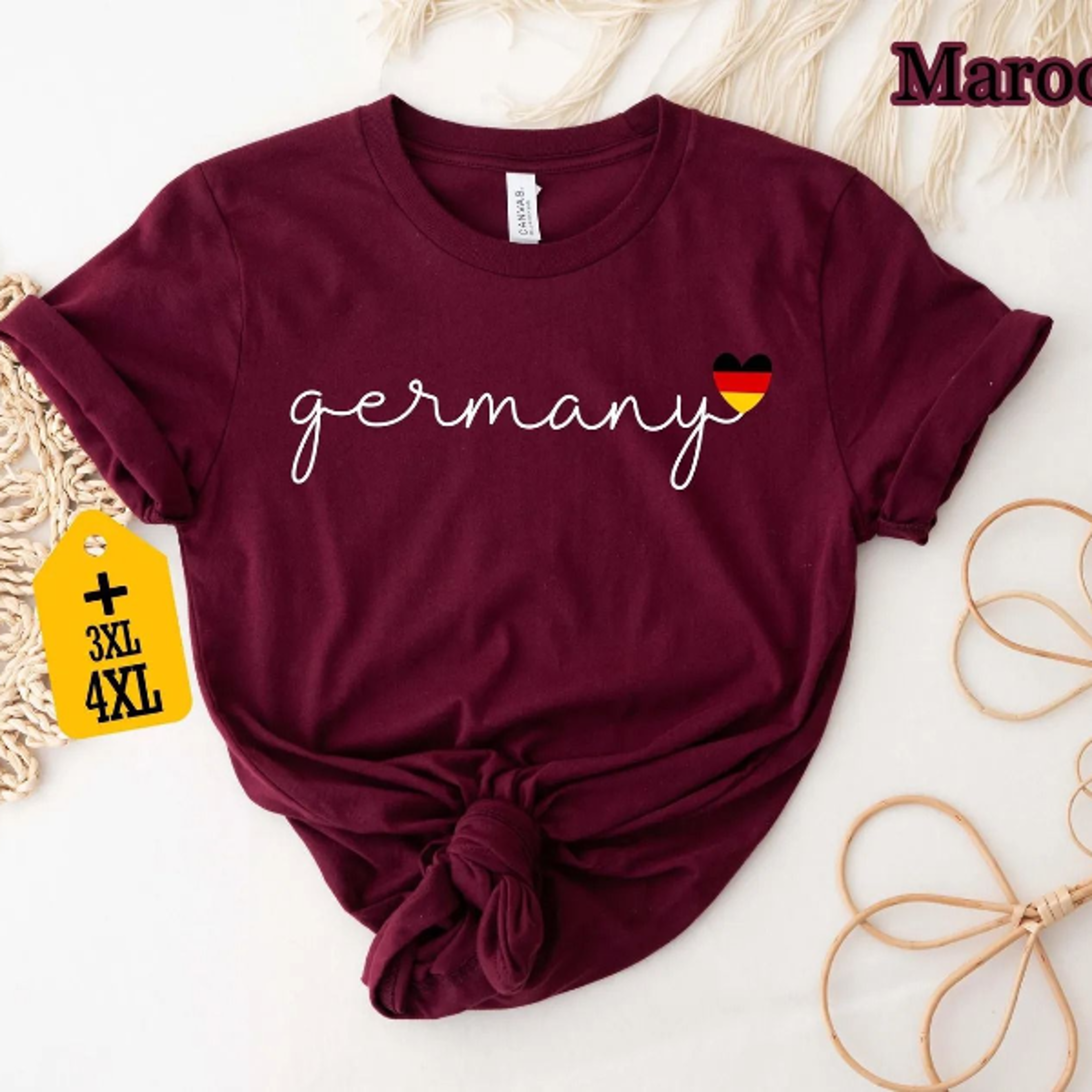 Germany Heart Flag Shirt German Pride Tee Minimal Travel Shirt Cute Deutschland Gift Aesthetic Vaca 