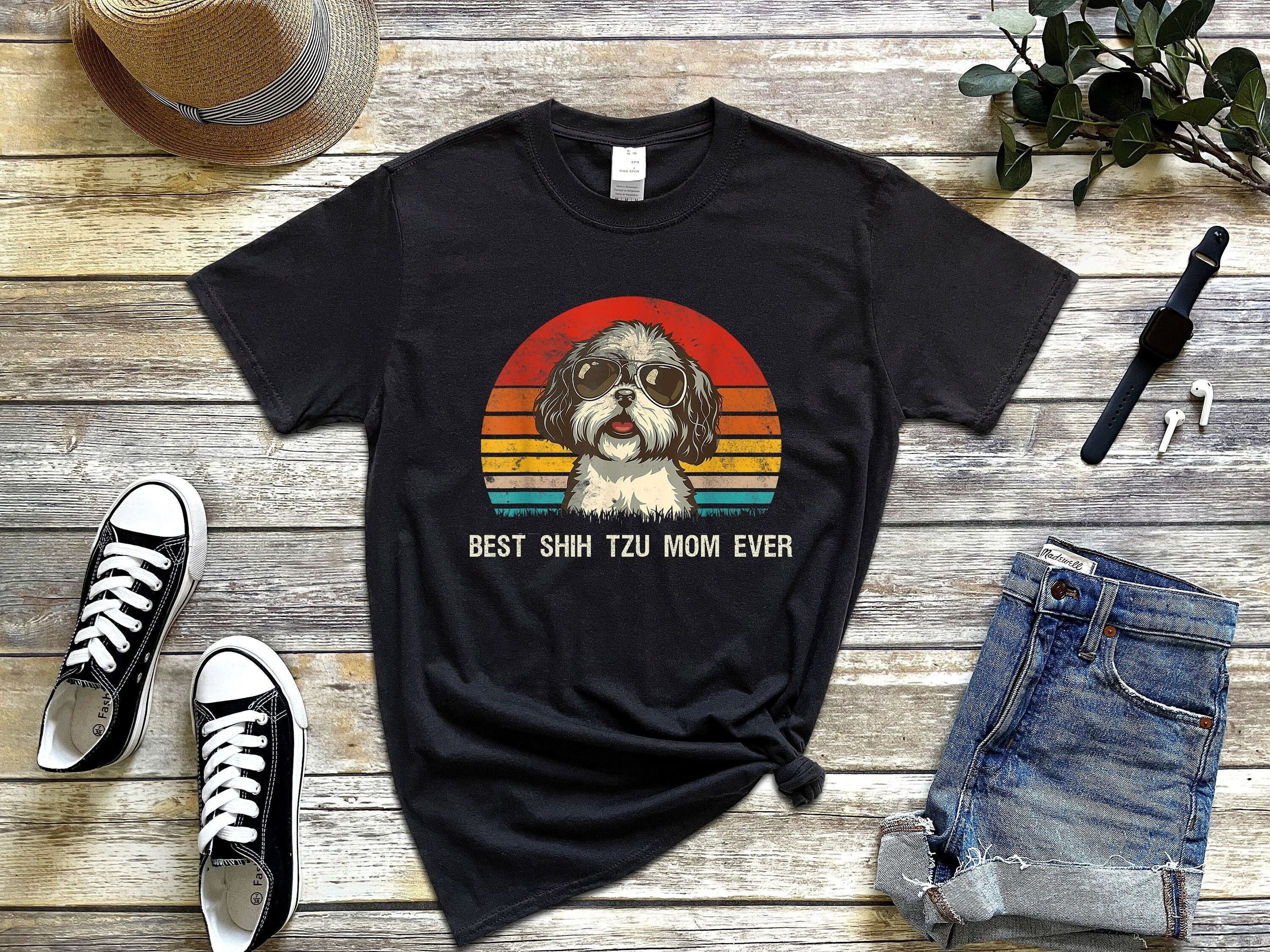 Best Shih Tzu Mom Ever Shirt Dog Mom Shirt Dog Lover Shirt Gift For Dog Mom Pet Owner Shirt Shih Tz 3