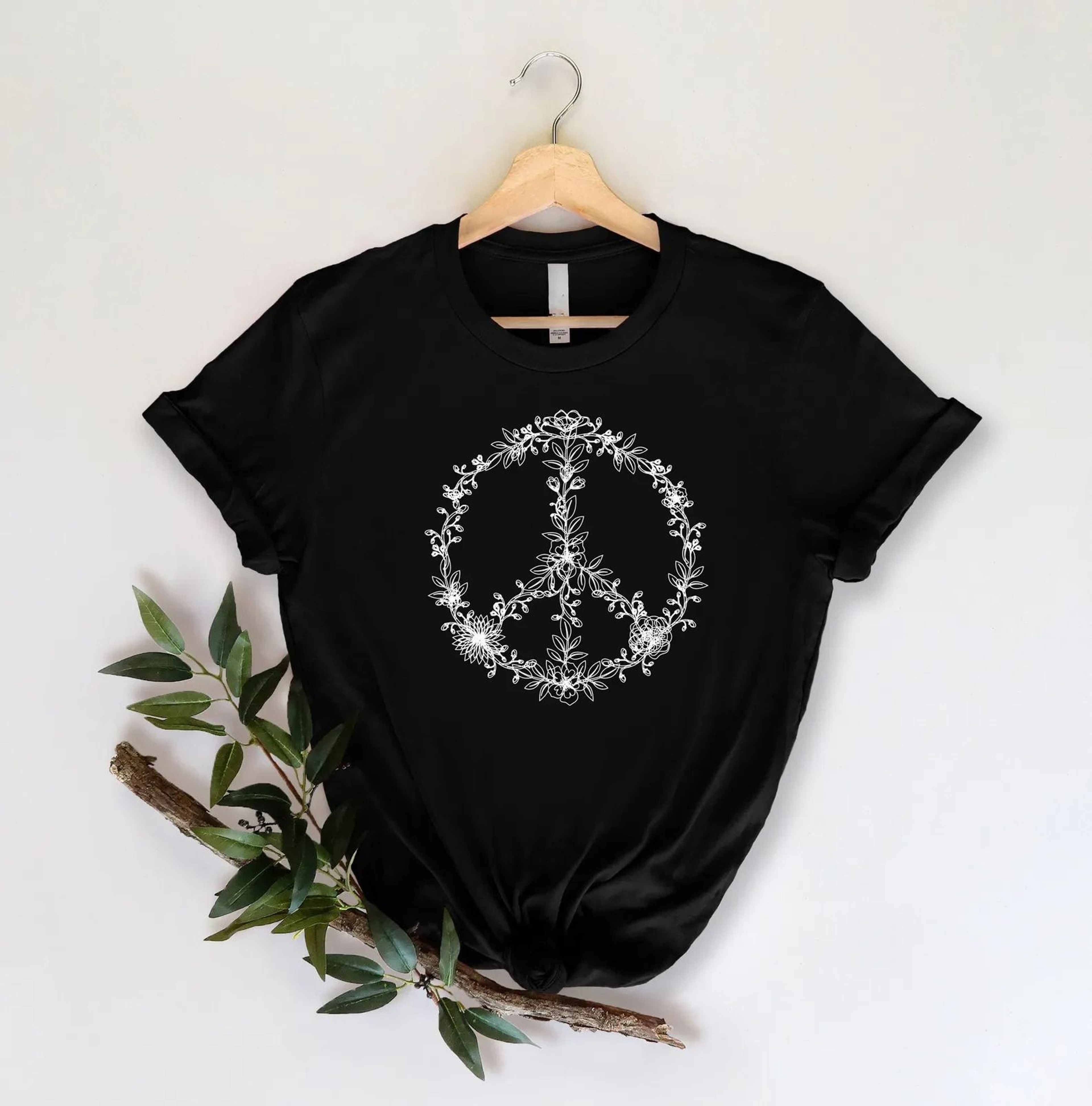 Peace Flower Shirt Peace Tshirt Peace Shirt Peace Sign Shirt Hippie Shirt  Peace Symbol Peace Gifts