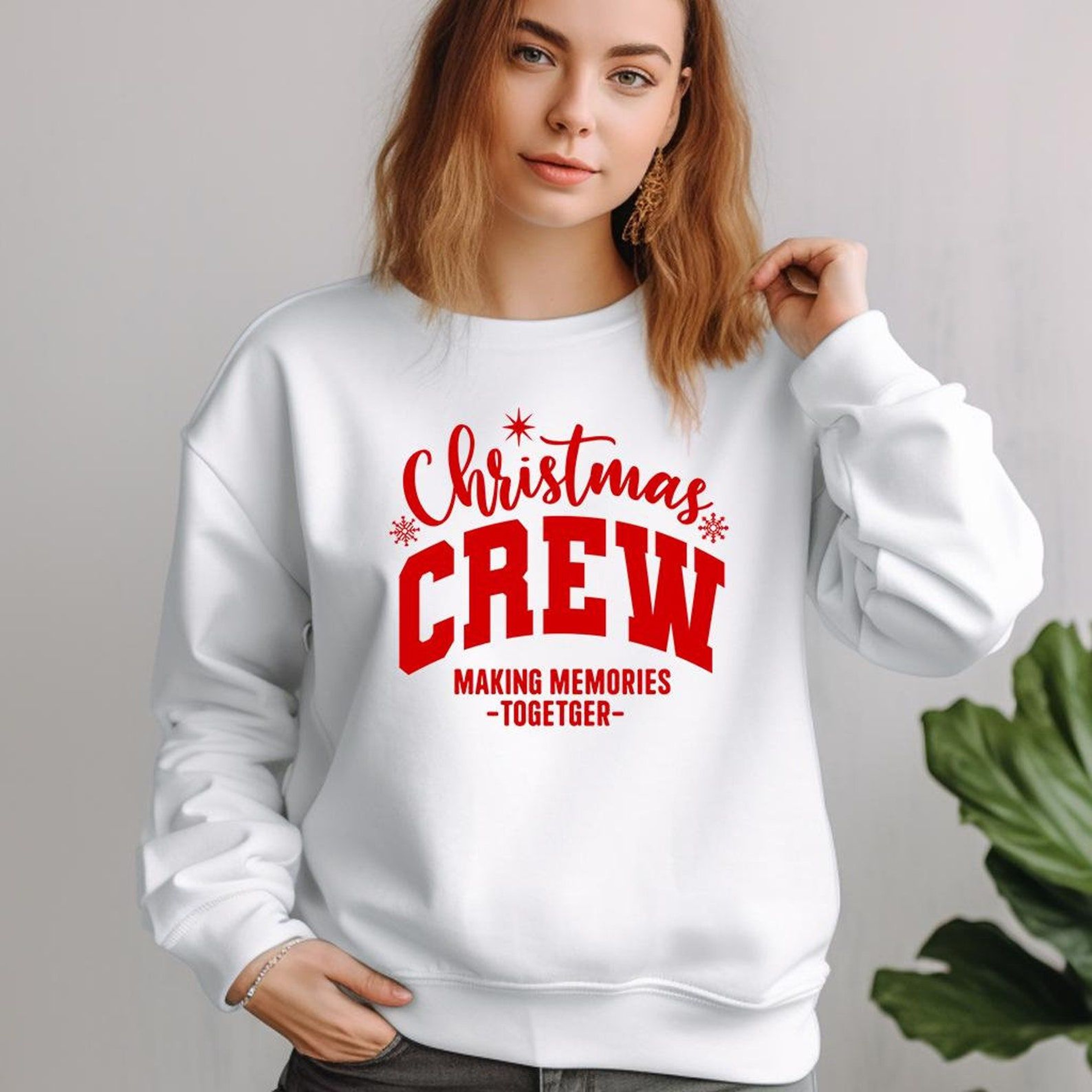 Matching Christmas Crew Sweatshirt  Family Holiday Outfit Christmas Group Shirts Cozy Family Christ 0