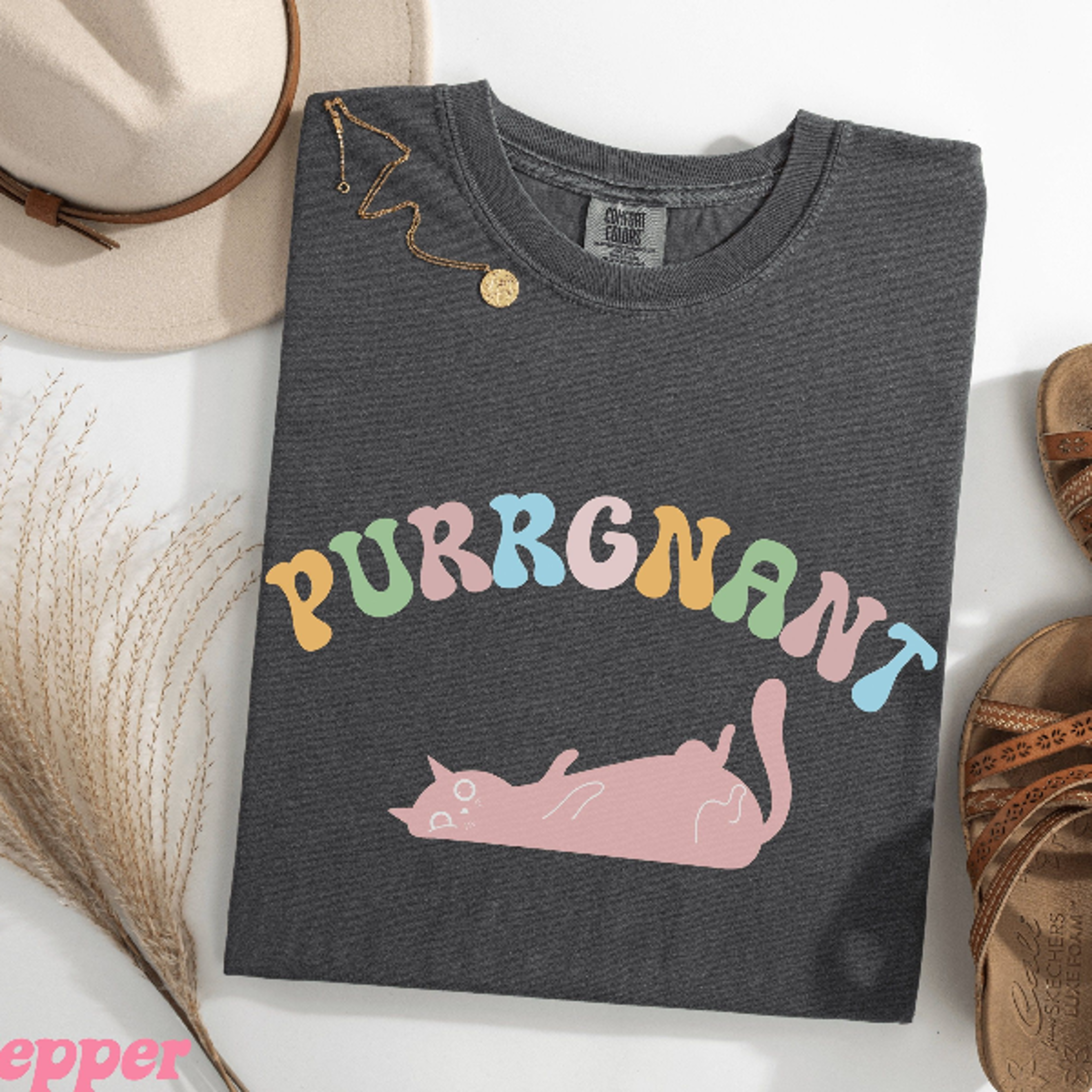 Funny Cat Pregnancy Announcement Shirt Custom Tee