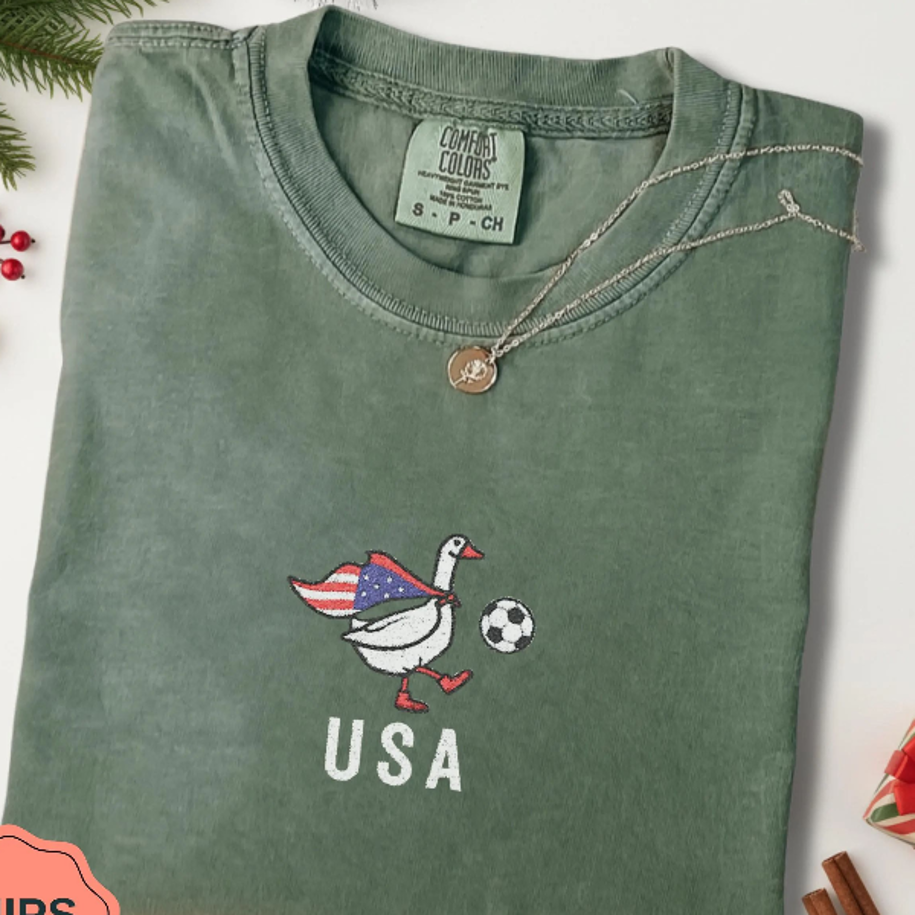 USA Soccer Shirt  Team USA Soccer Goose Embroidered Patriotic Sweatshirt 1