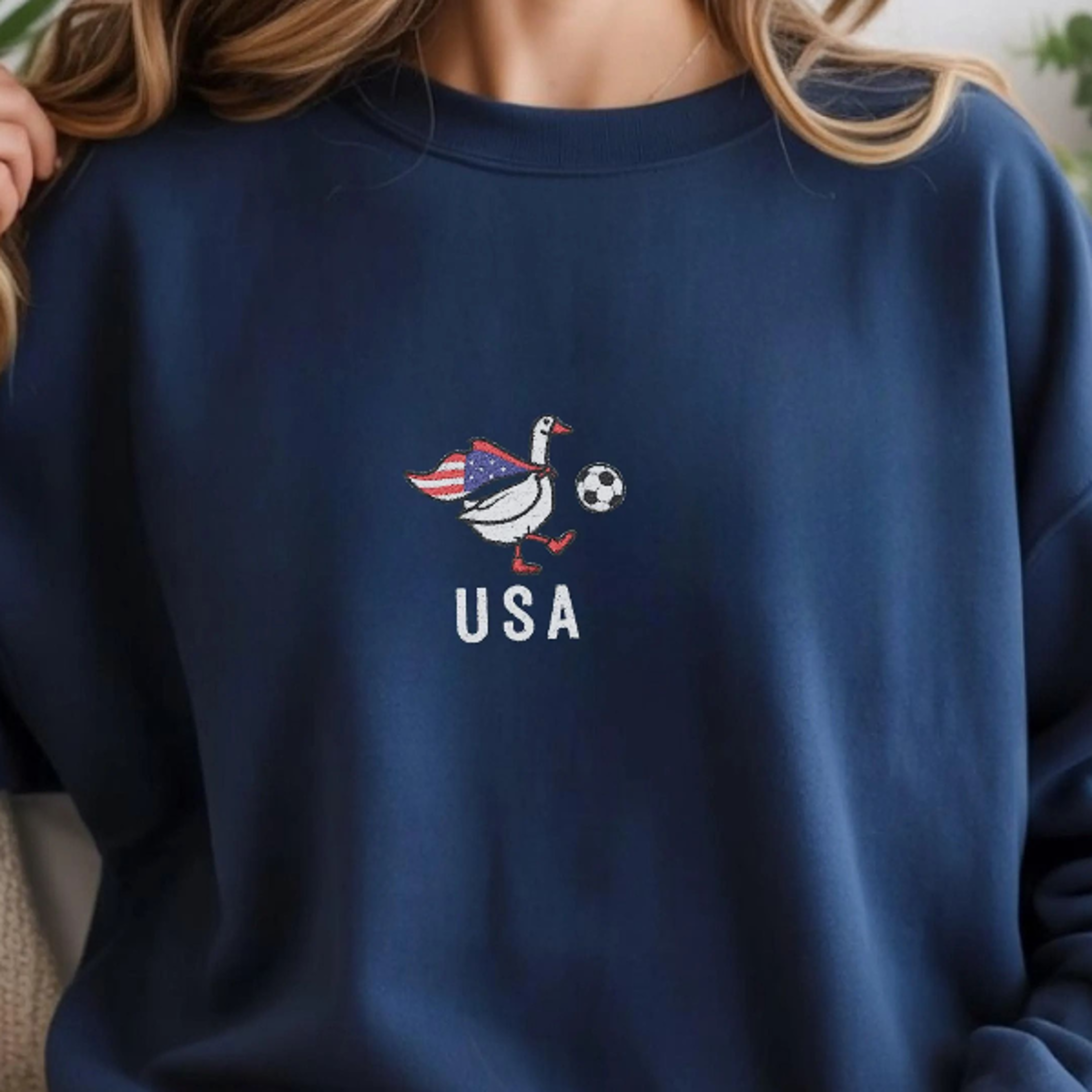 USA Soccer Goose Sweatshirt  Team USA Embroidered Fan Shirt