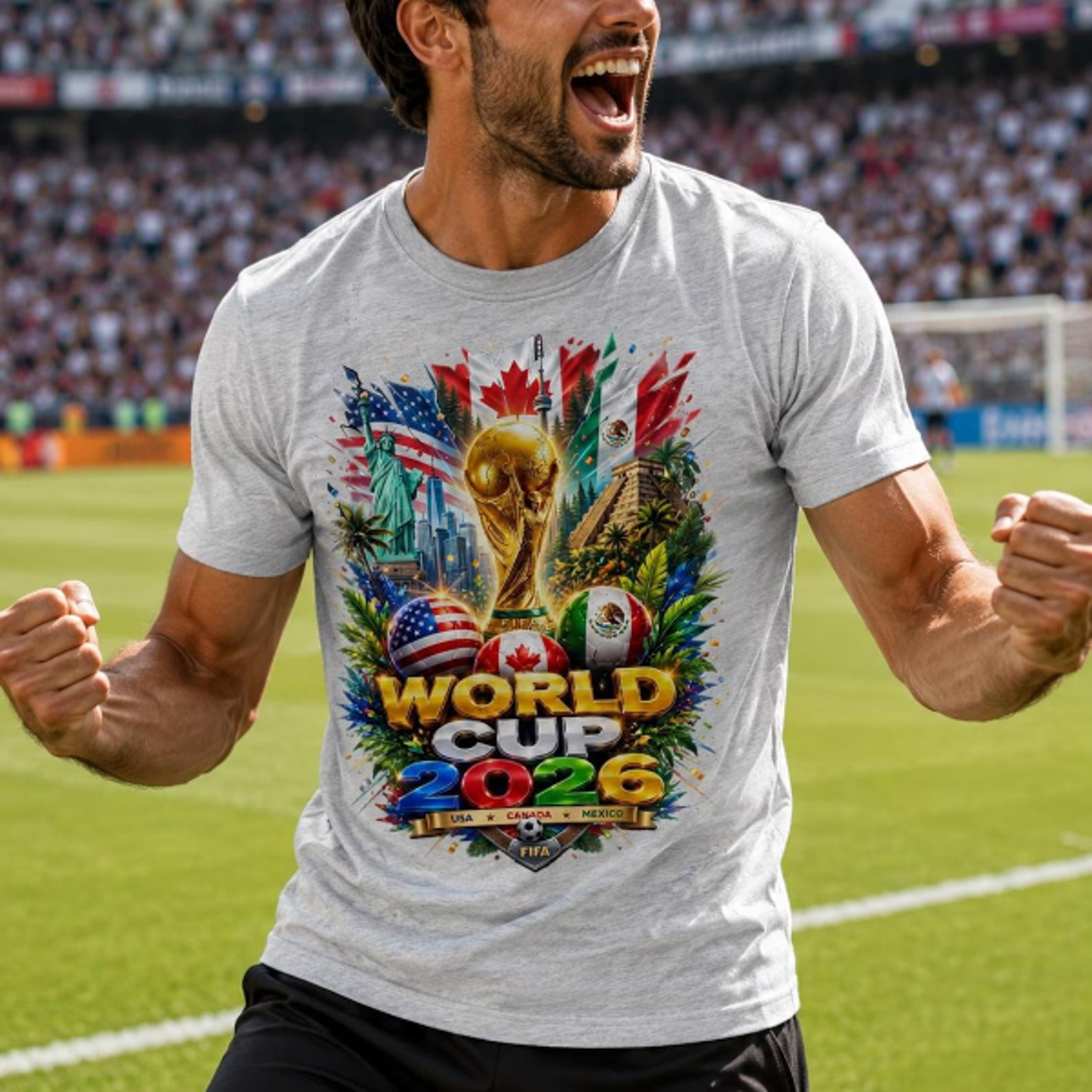 World Cup 2026 TShirt  USA Canada Mexico Soccer Fan Tee  Football Fan Shirt 1