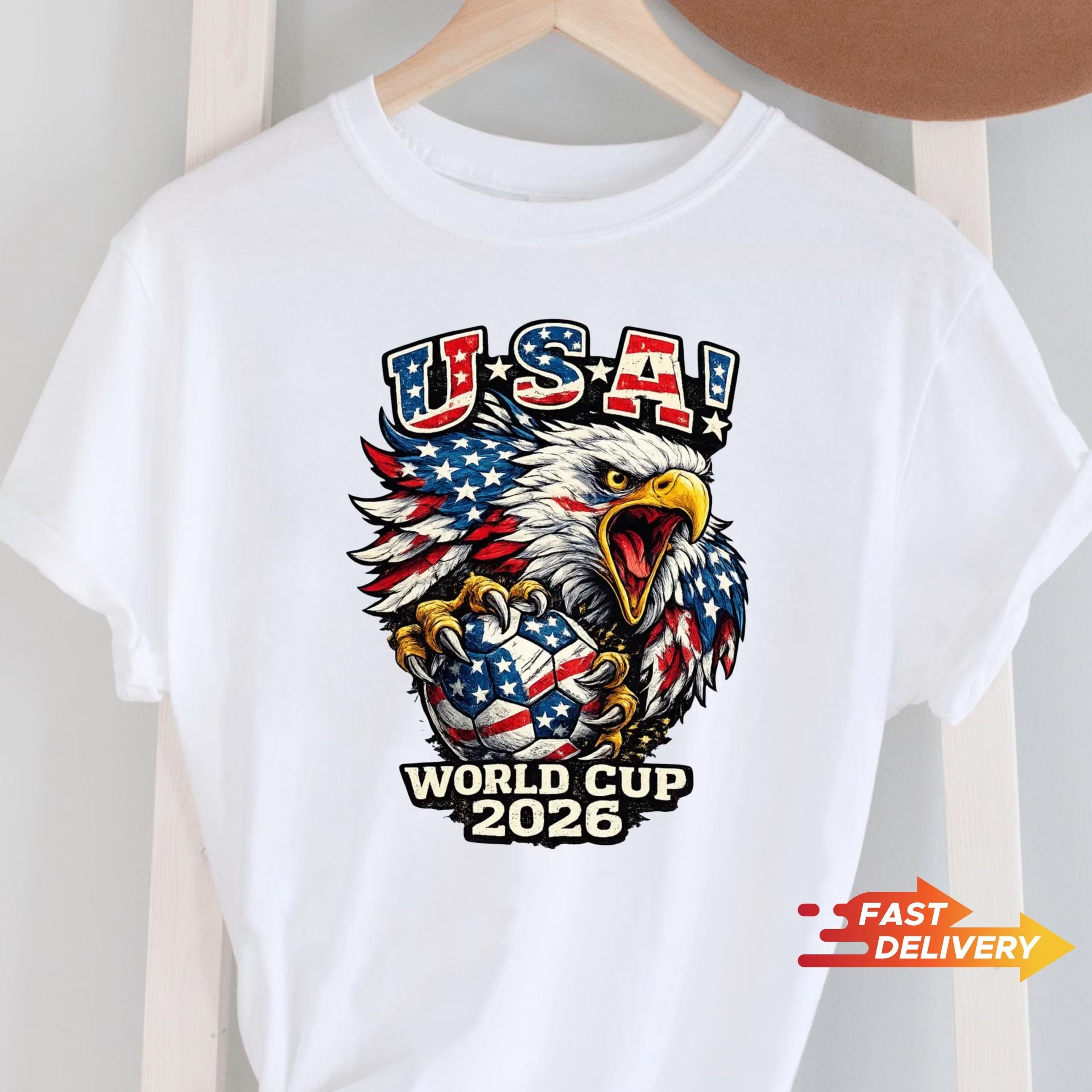 USA Soccer World Cup 2026 Eagle Shirt  Patriotic American Soccer Fan Tee 3