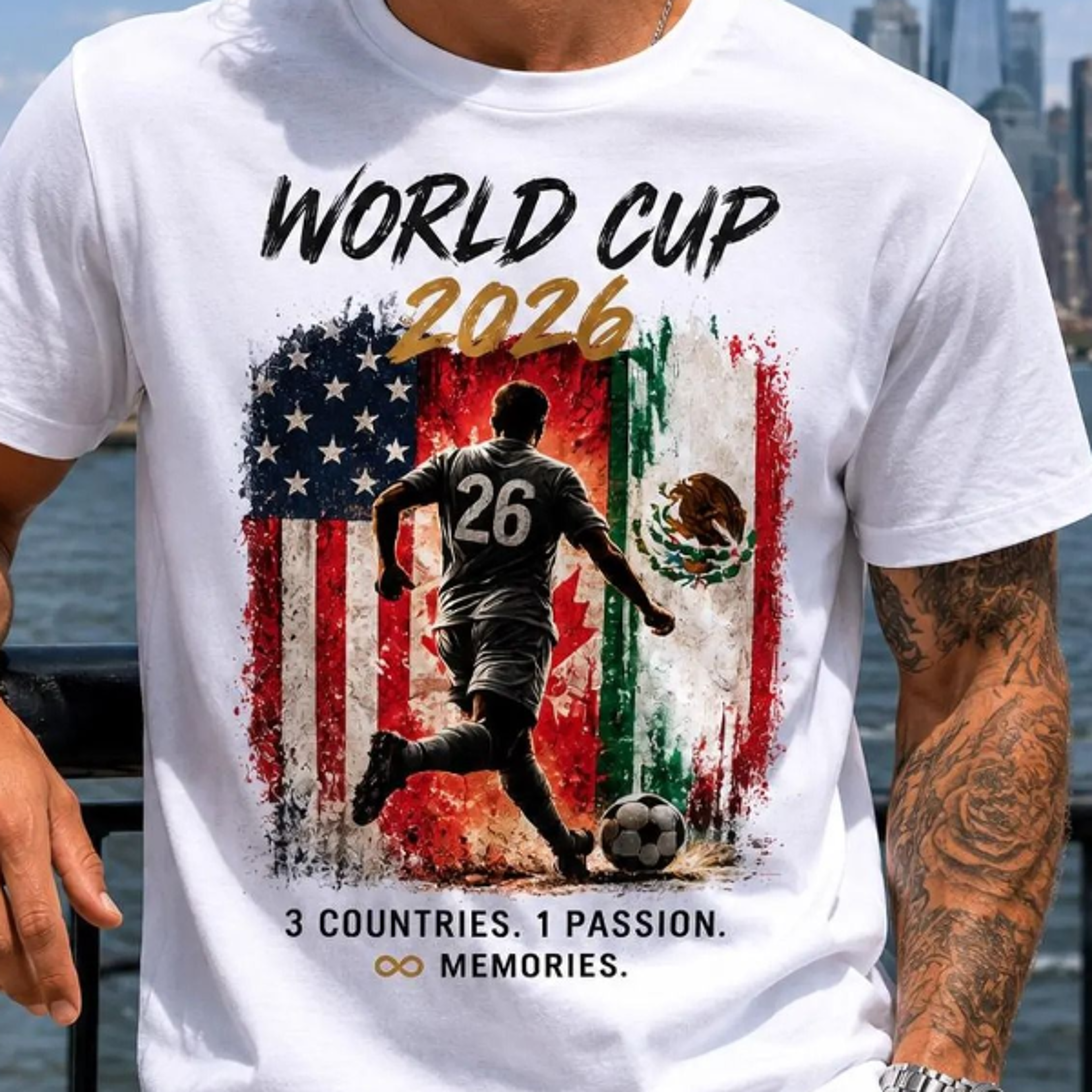 World Cup 2026 Soccer Fan Tee  USA Mexico Canada TShirt  Football Fan Apparel 2