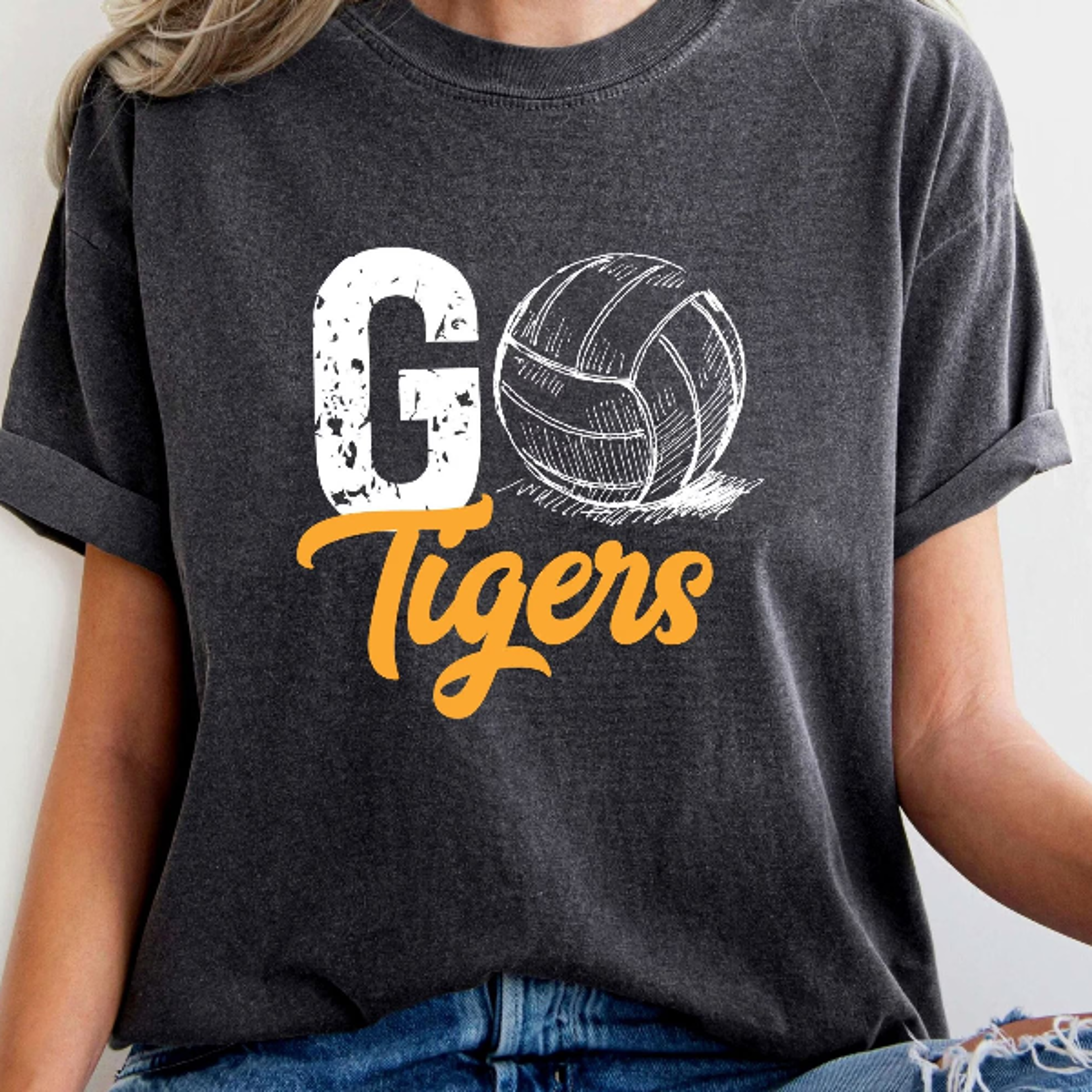 Custom Volleyball Tee Personalized Go Team Shirt Volleyball Team Fan Shirt School Volleyball Tee Cu