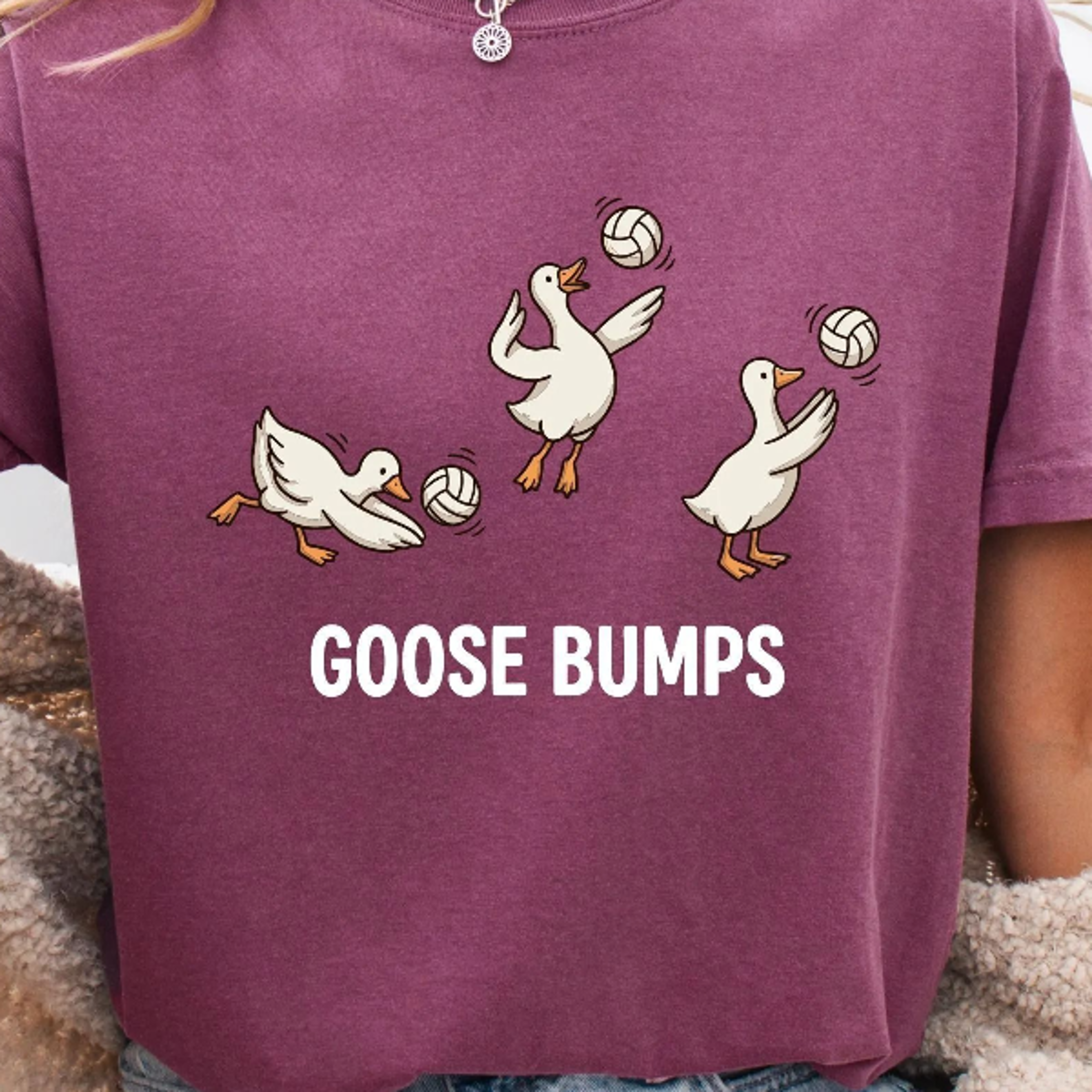 Funny Goose Volleyball Shirt Cute Goose Player Tee Volleyball Player Gift Sports Pun TShirt 5