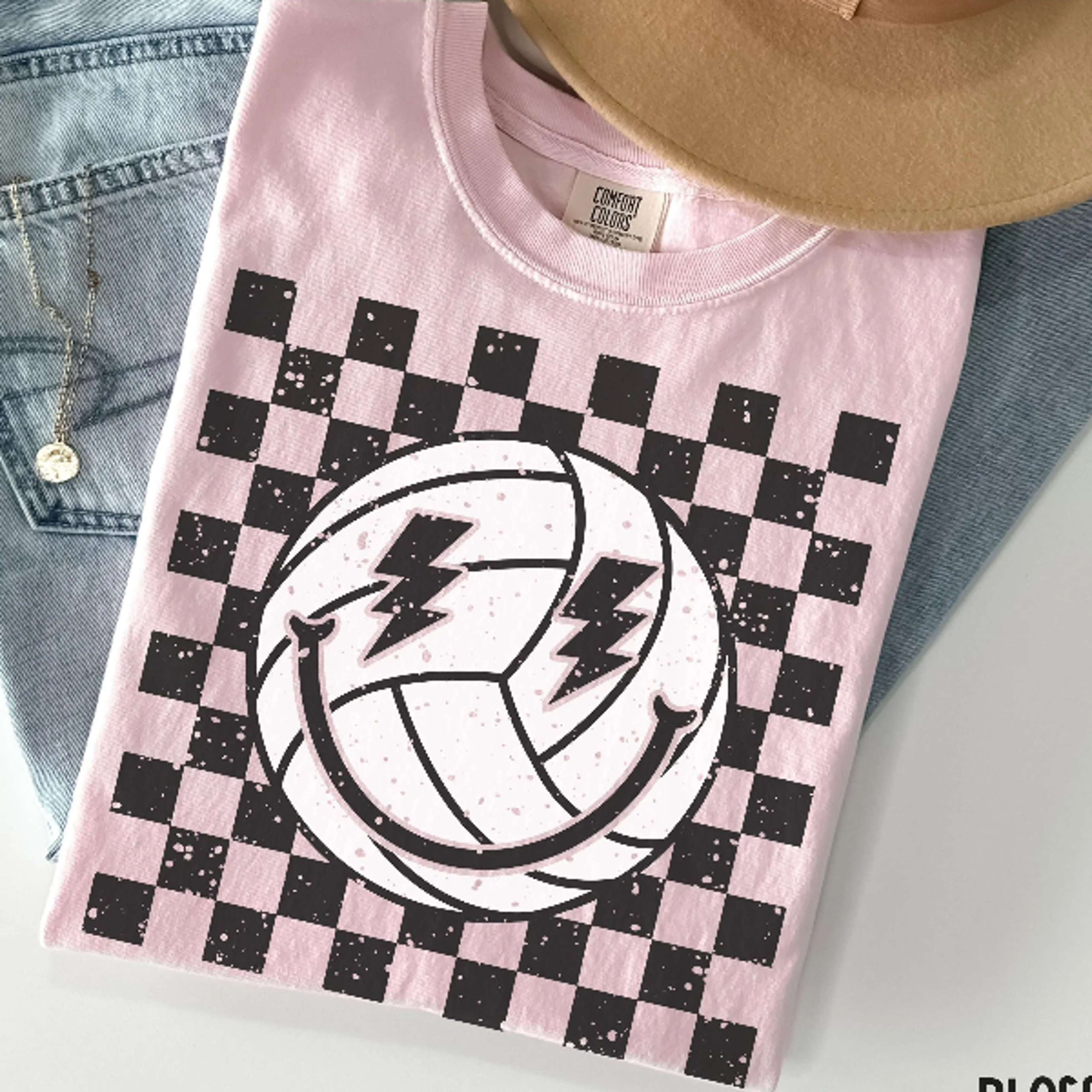Volleyball Game Day Shirt Retro Checkered Volleyball Tee Volleyball Player Shirt 1