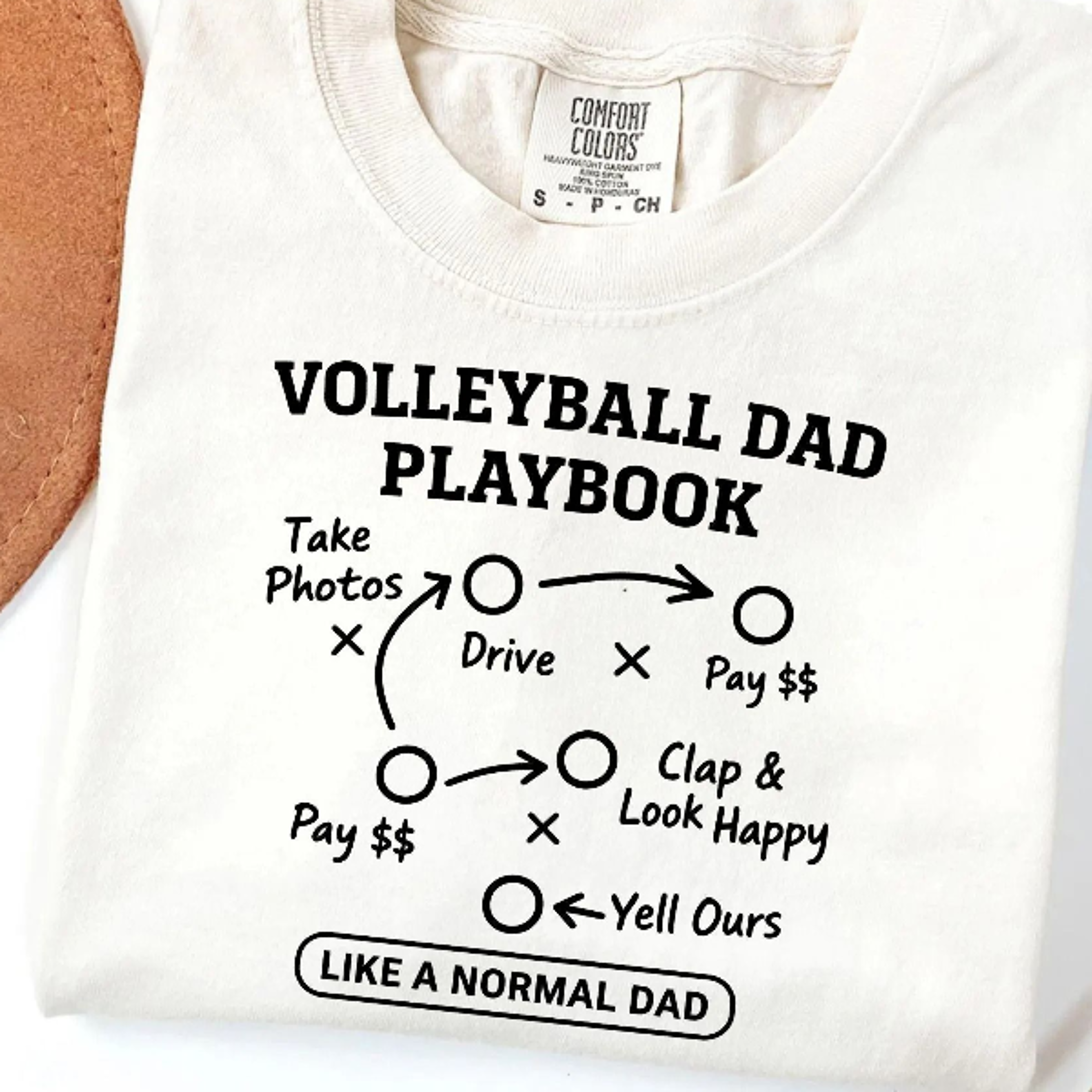 Volleyball Dad Playbook Shirt Funny Sports Dad Tee Fathers Day Gift Volleyball Coach Humor Shirt 0