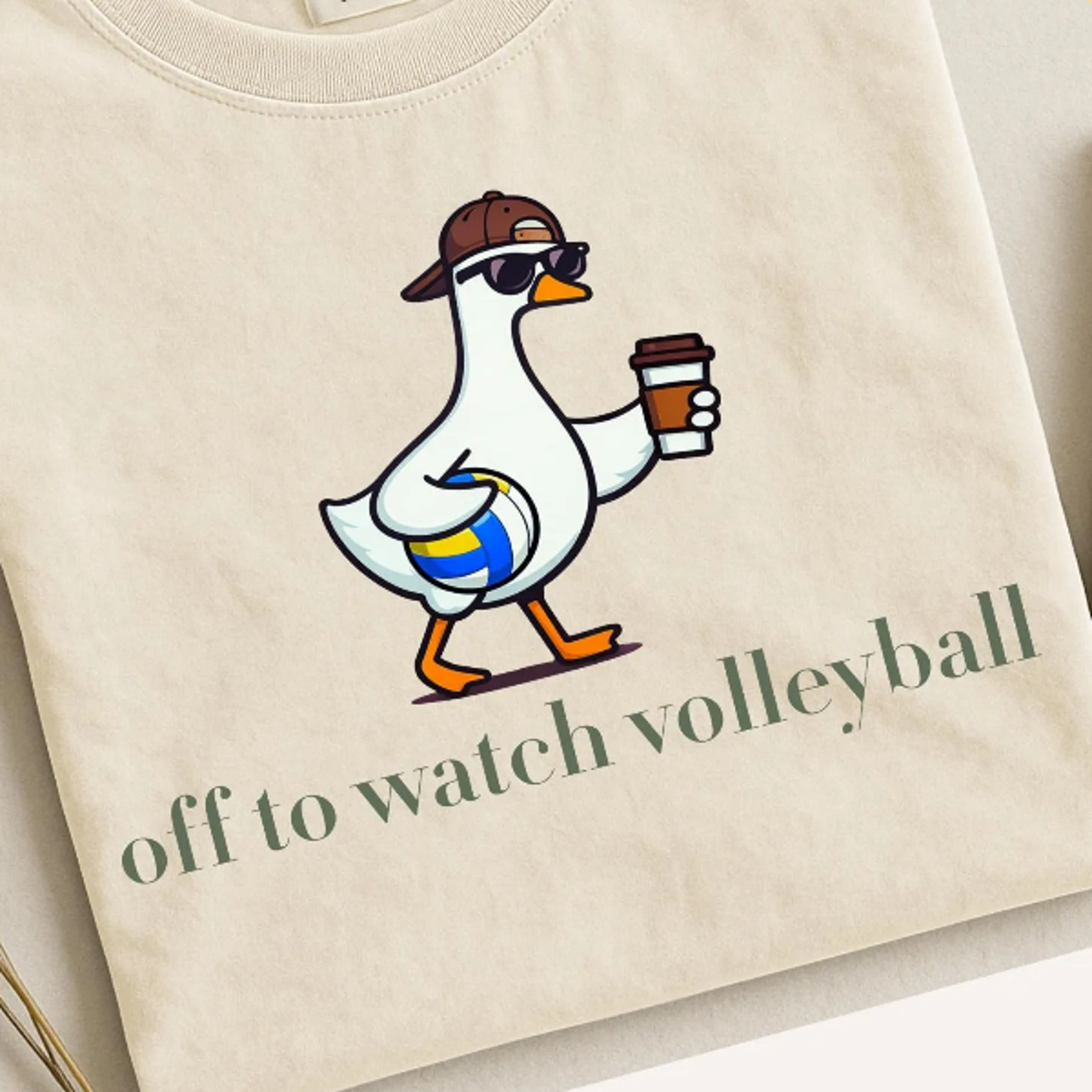 Funny Volleyball Mom Goose Shirt Volleyball Mama TShirt Cute Goose Volleyball Tee 0