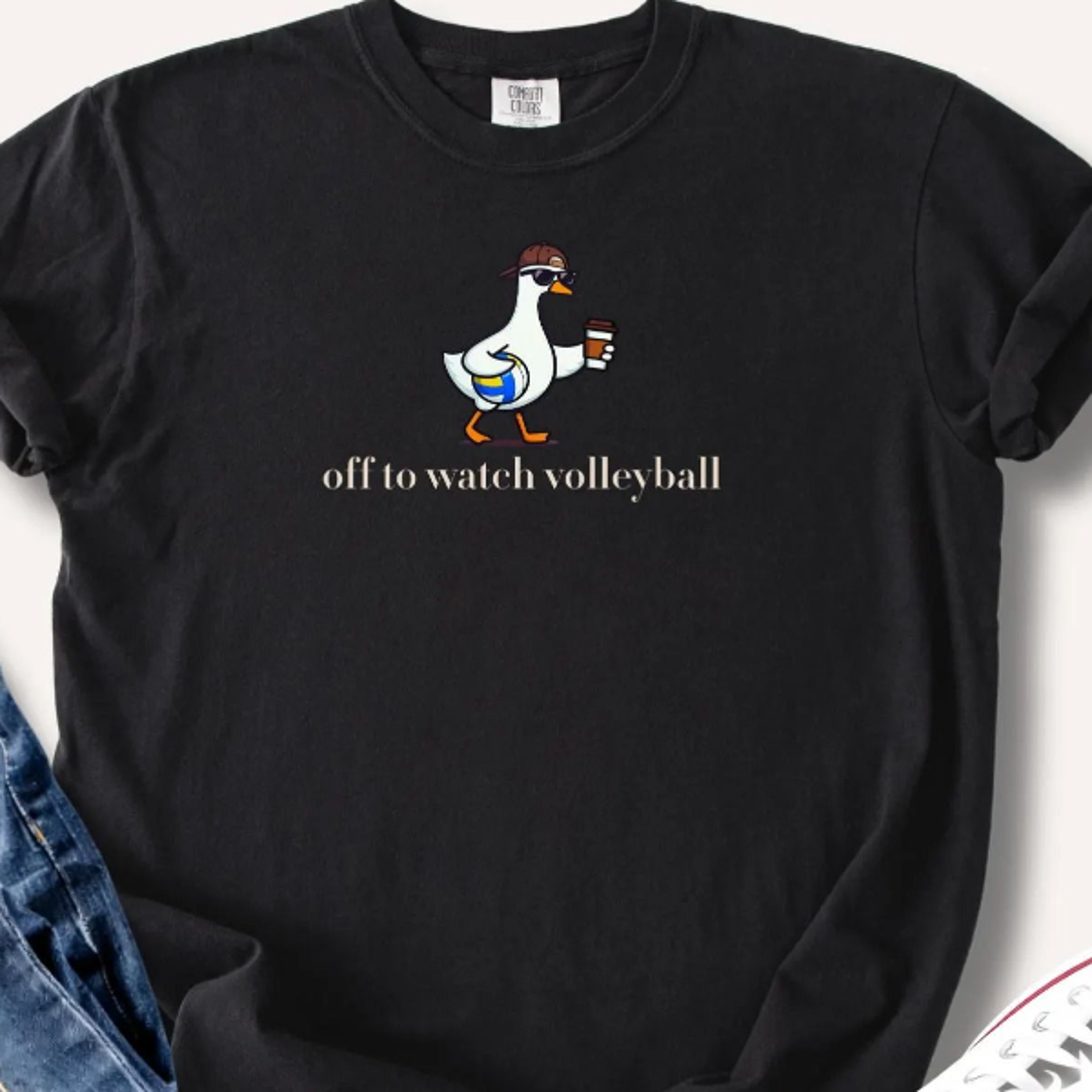 Funny Volleyball Mom Goose Shirt Volleyball Mama TShirt Cute Goose Volleyball Tee 2