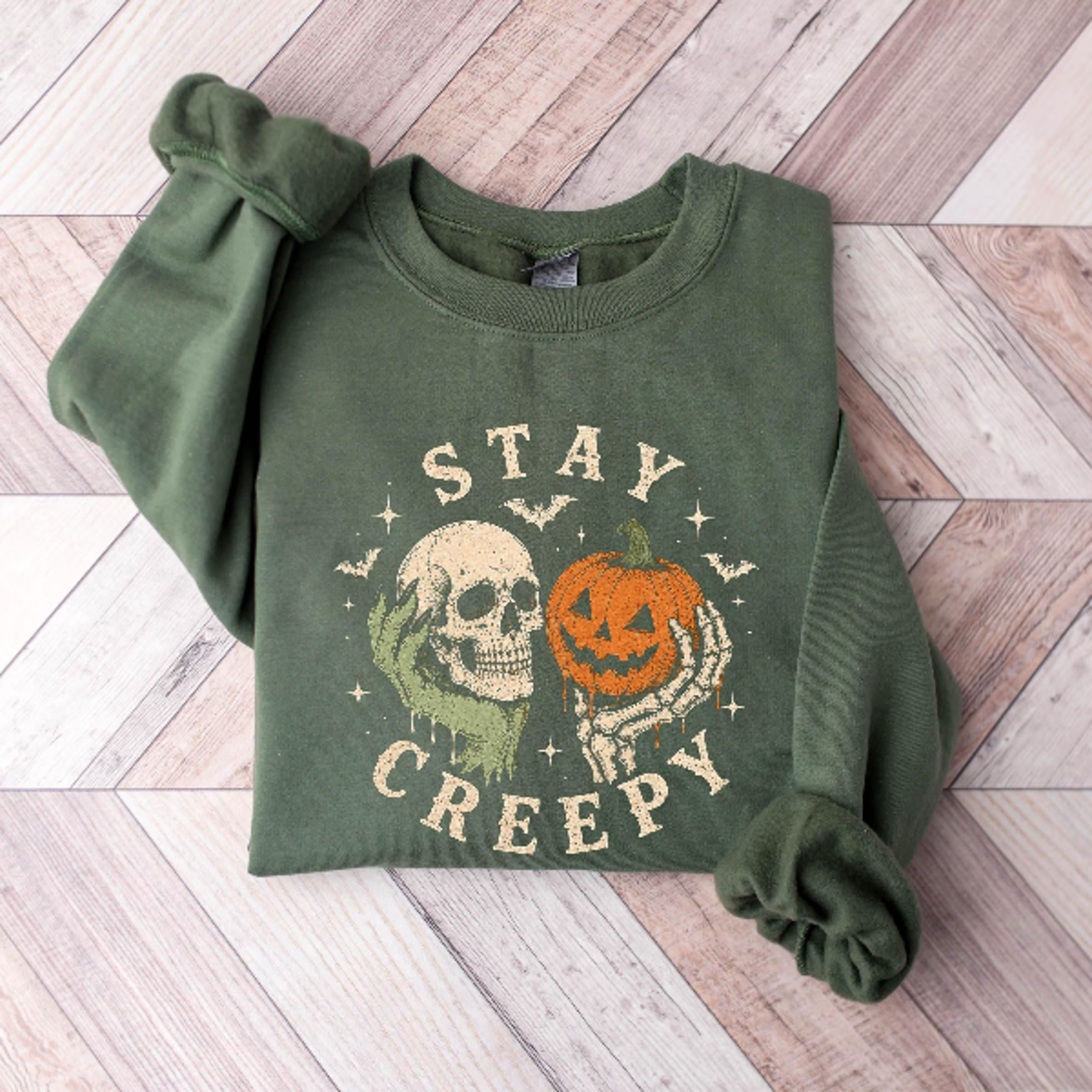 Creepy Skeleton Hands Sweatshirt Gothic Spooky Season Halloween Crewneck 3