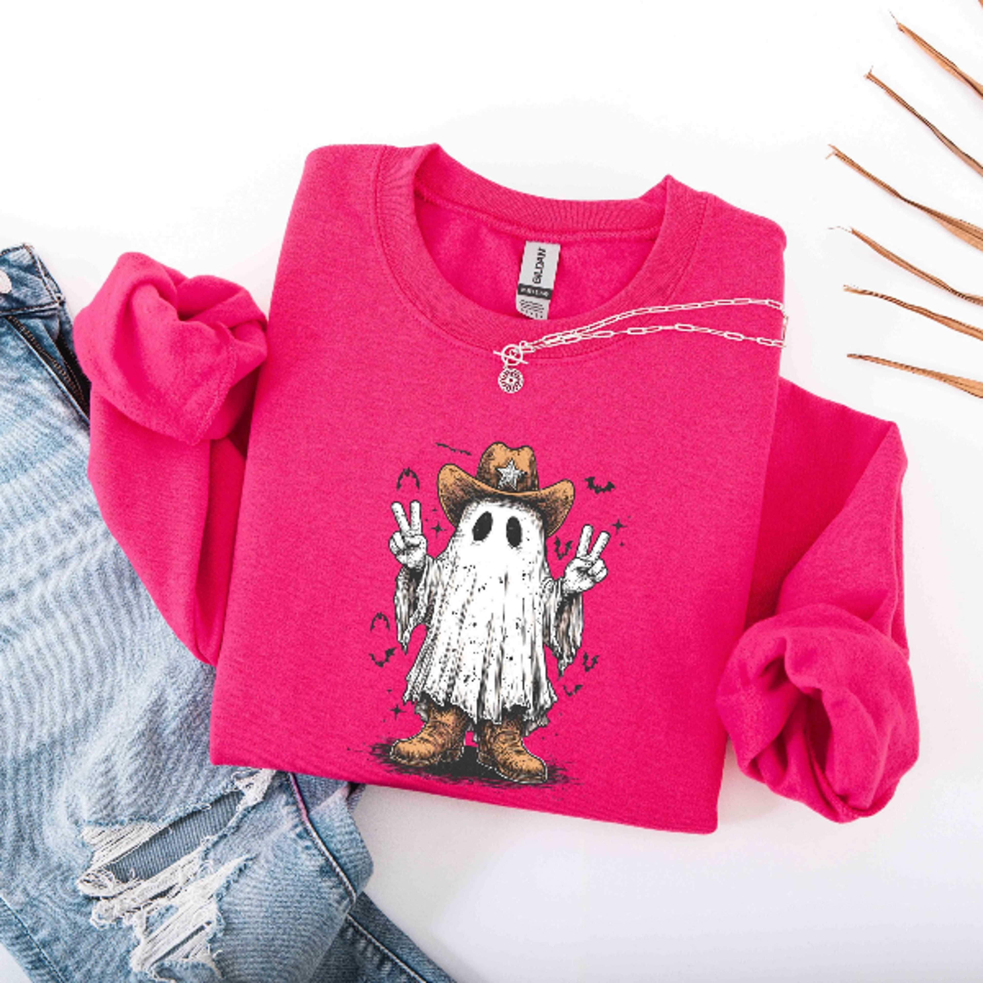 Howdy Halloween Sweatshirt Western Cowboy Cowgirl Spooky Crewneck 1