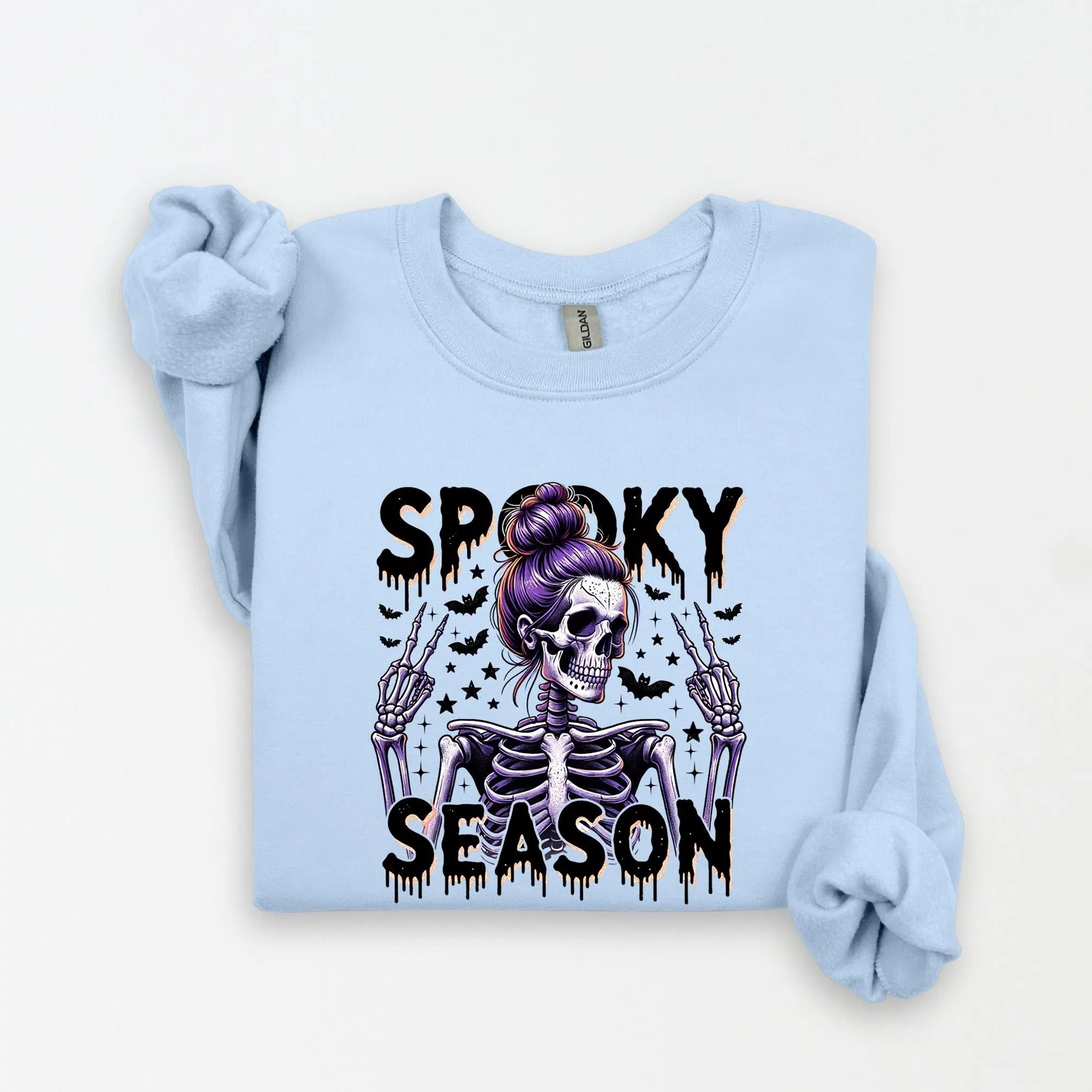 Spooky Season Sweatshirt Retro Halloween Cozy Fall Vibes Crewneck 1
