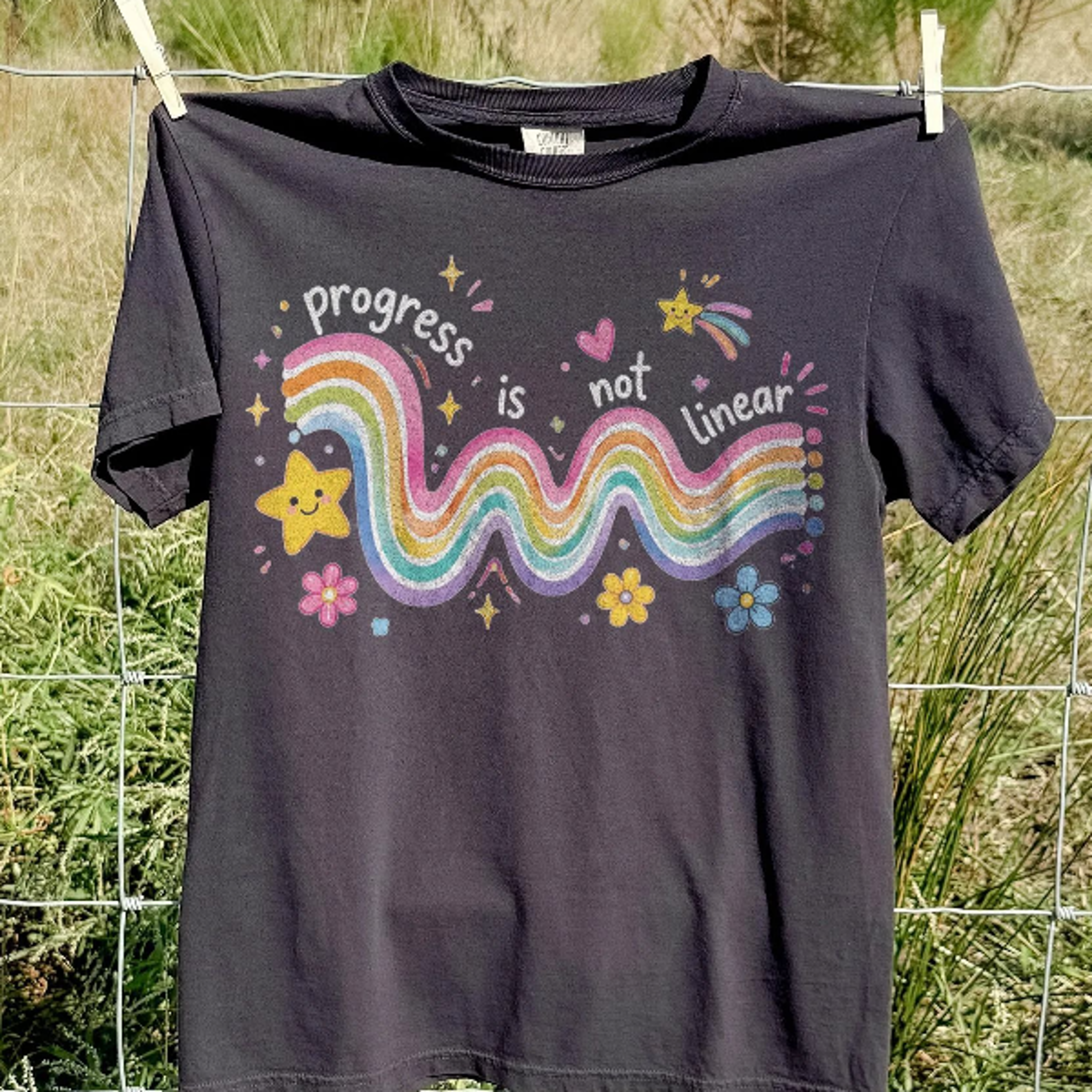 Nspirational Teacher Rainbow Graphic Tee Every Step Forward Matters Shirt Positive Growth Mindset C 