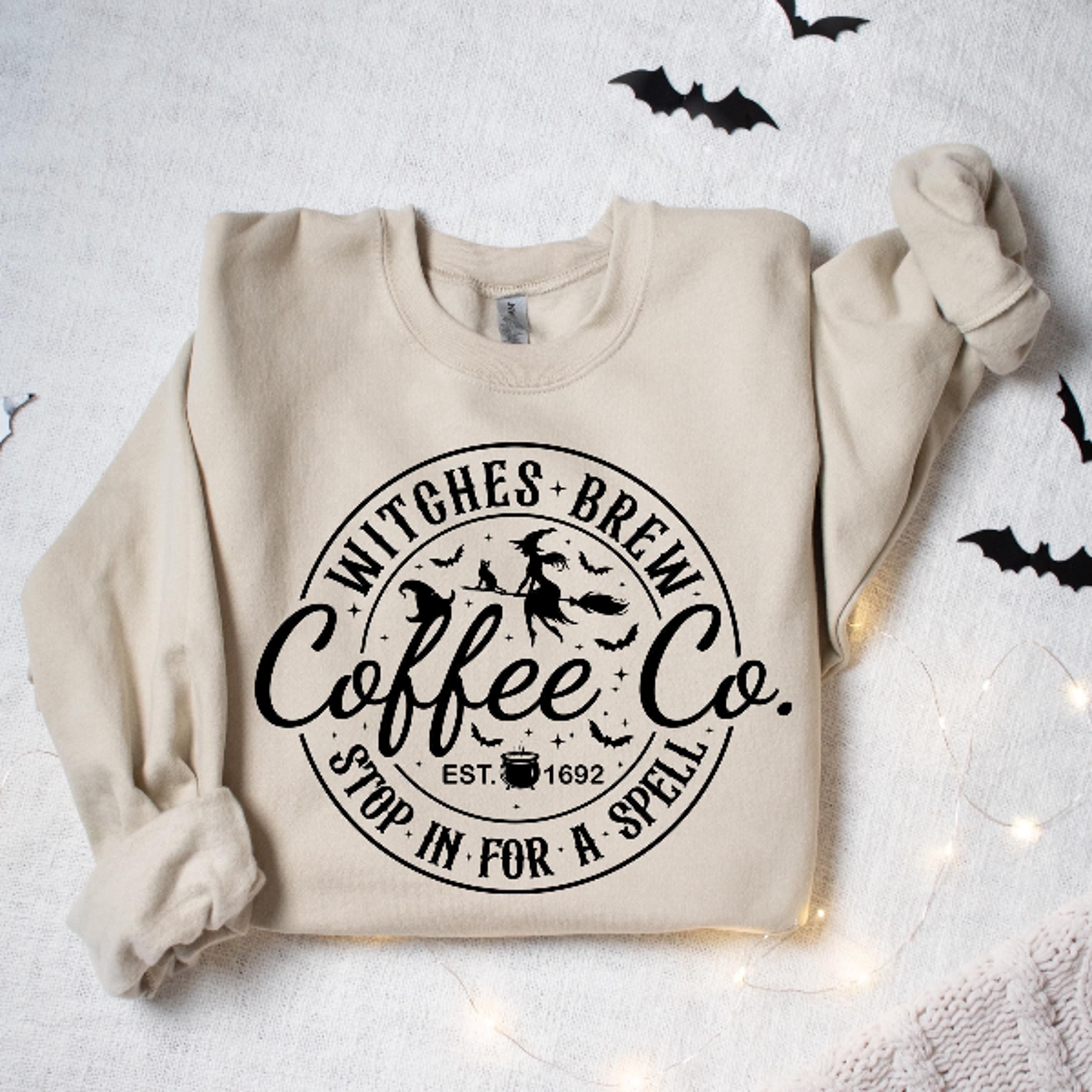 Witches Brew Coffee Co Sweatshirt Cute Halloween Coffee Lover Crewneck 2