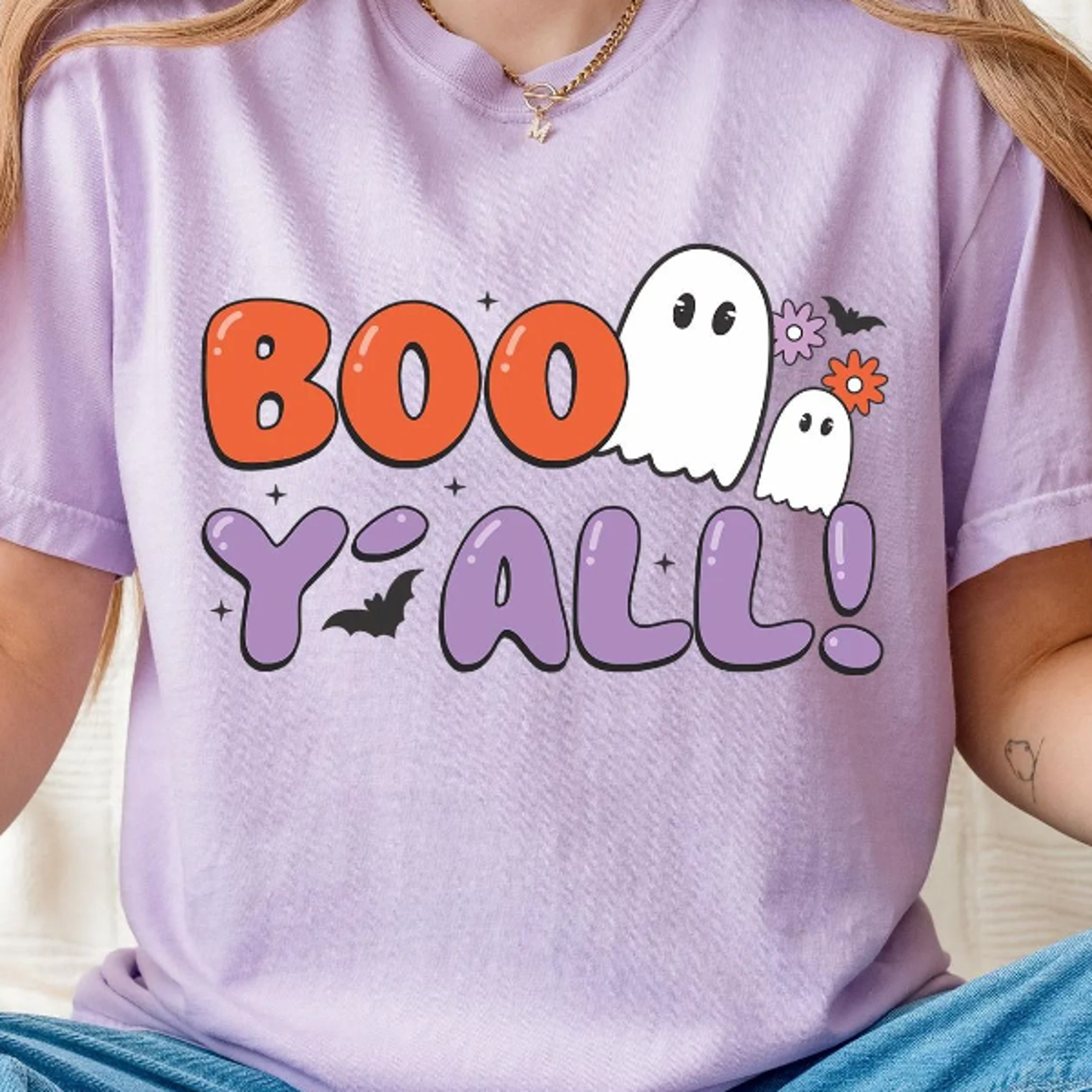 Boo Yall Texas Halloween Shirt Spooky Ghost Western Tee 2