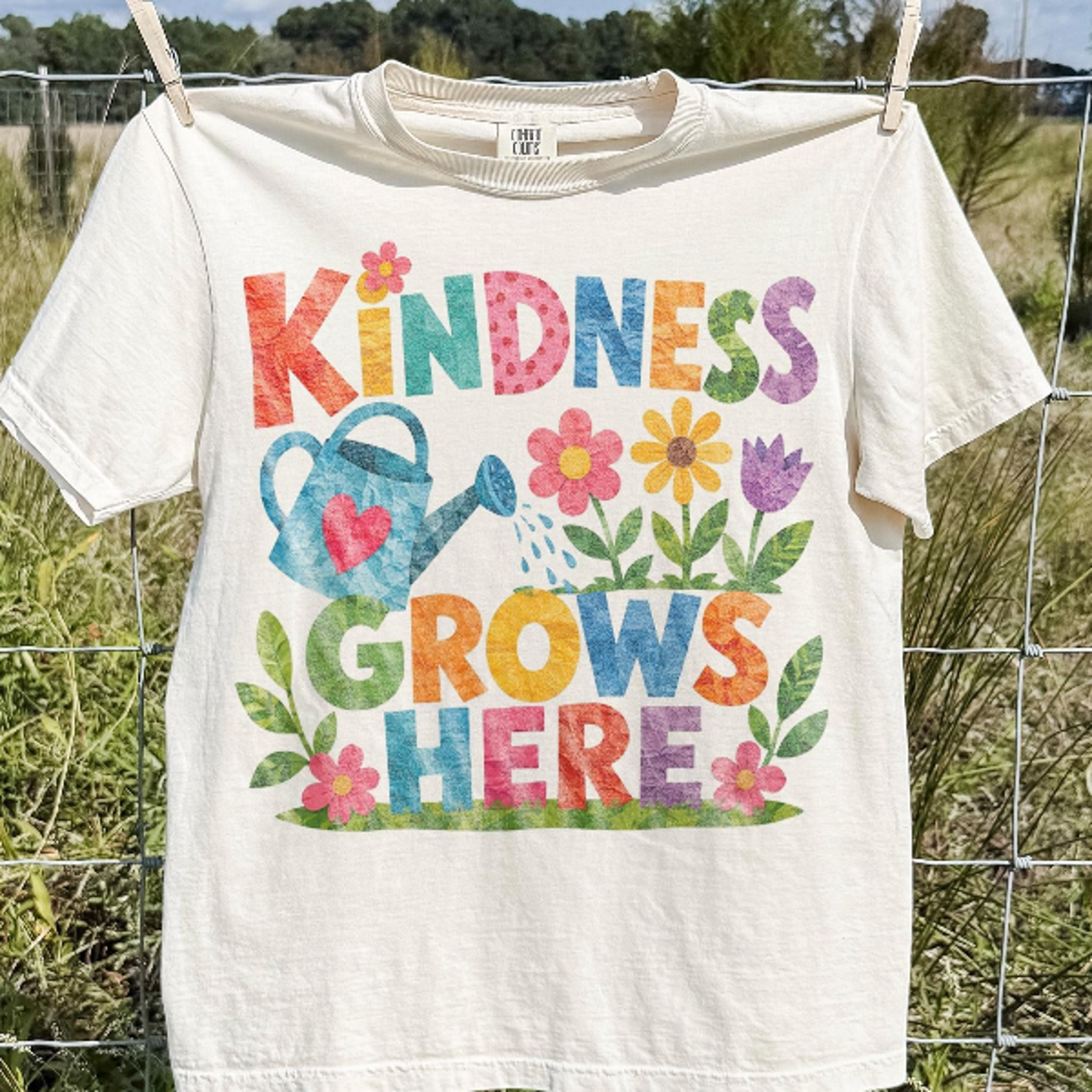 Kindness Grows Here Graphic Tee Teacher Garden Classroom Shirt Floral School Inspiration Top 2