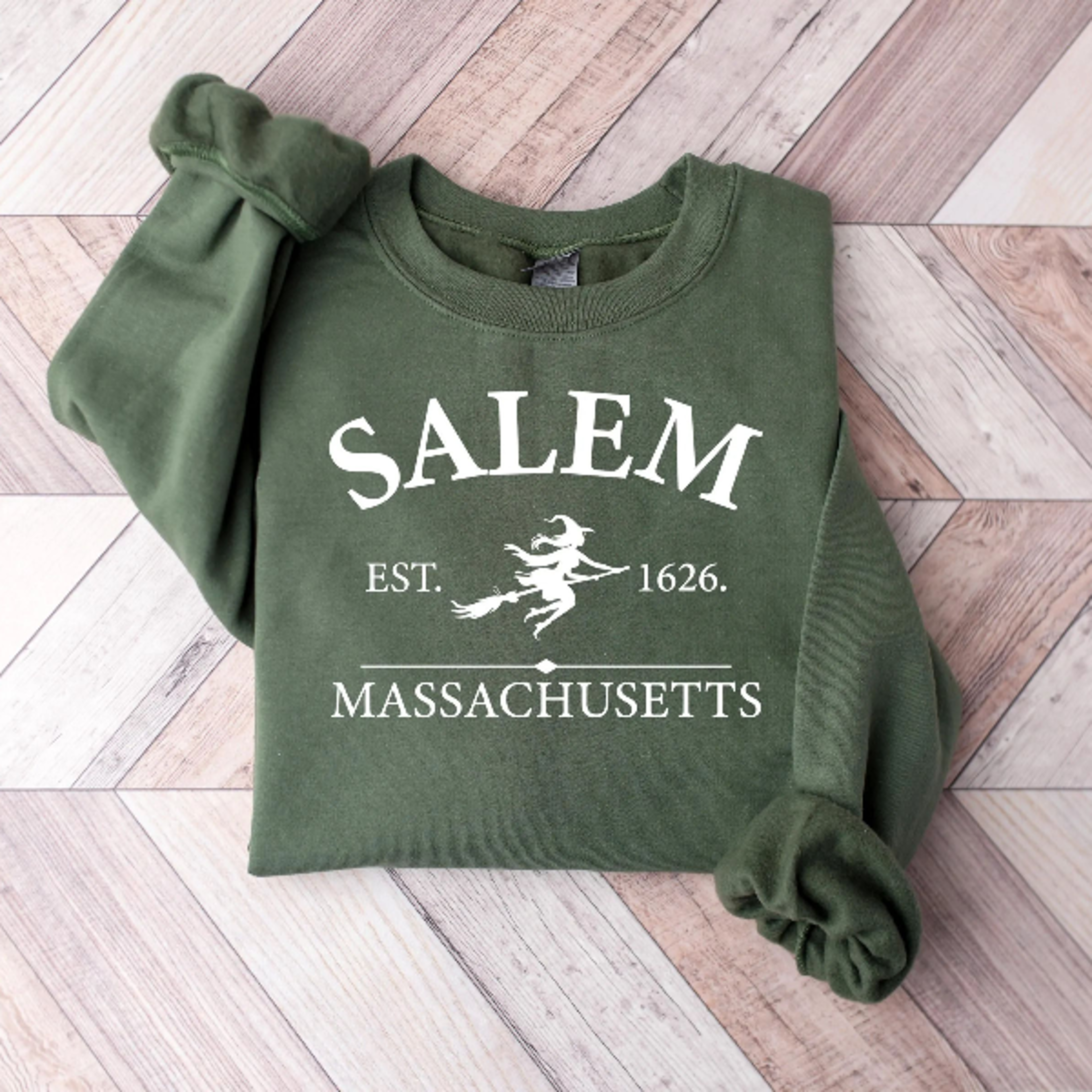 Salem MA Witch Shirt Vintage EST 1626 Halloween Tee 1