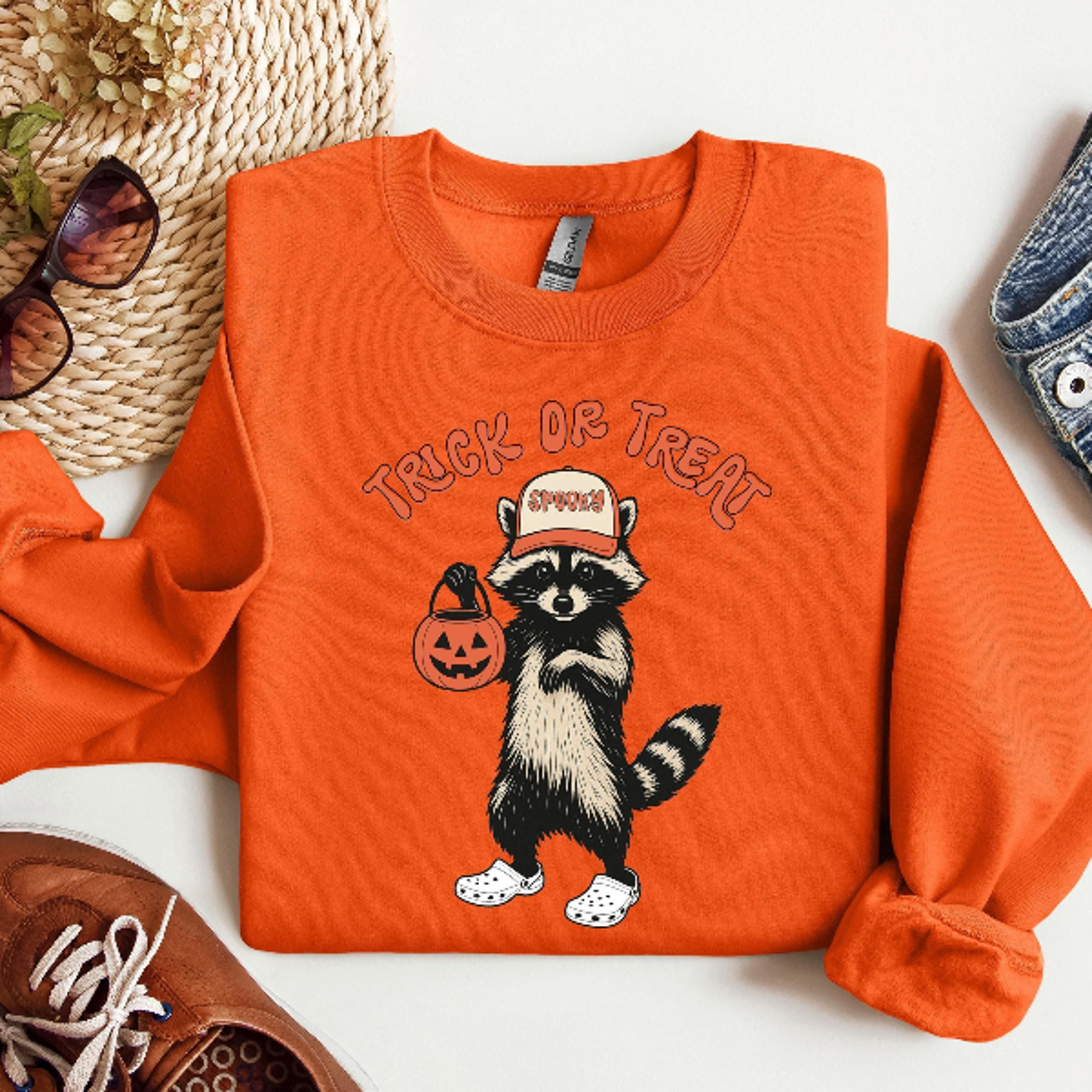 Trick Or Treat Raccoon Shirt Funny Trash Raccoon Halloween Meme Tee 2