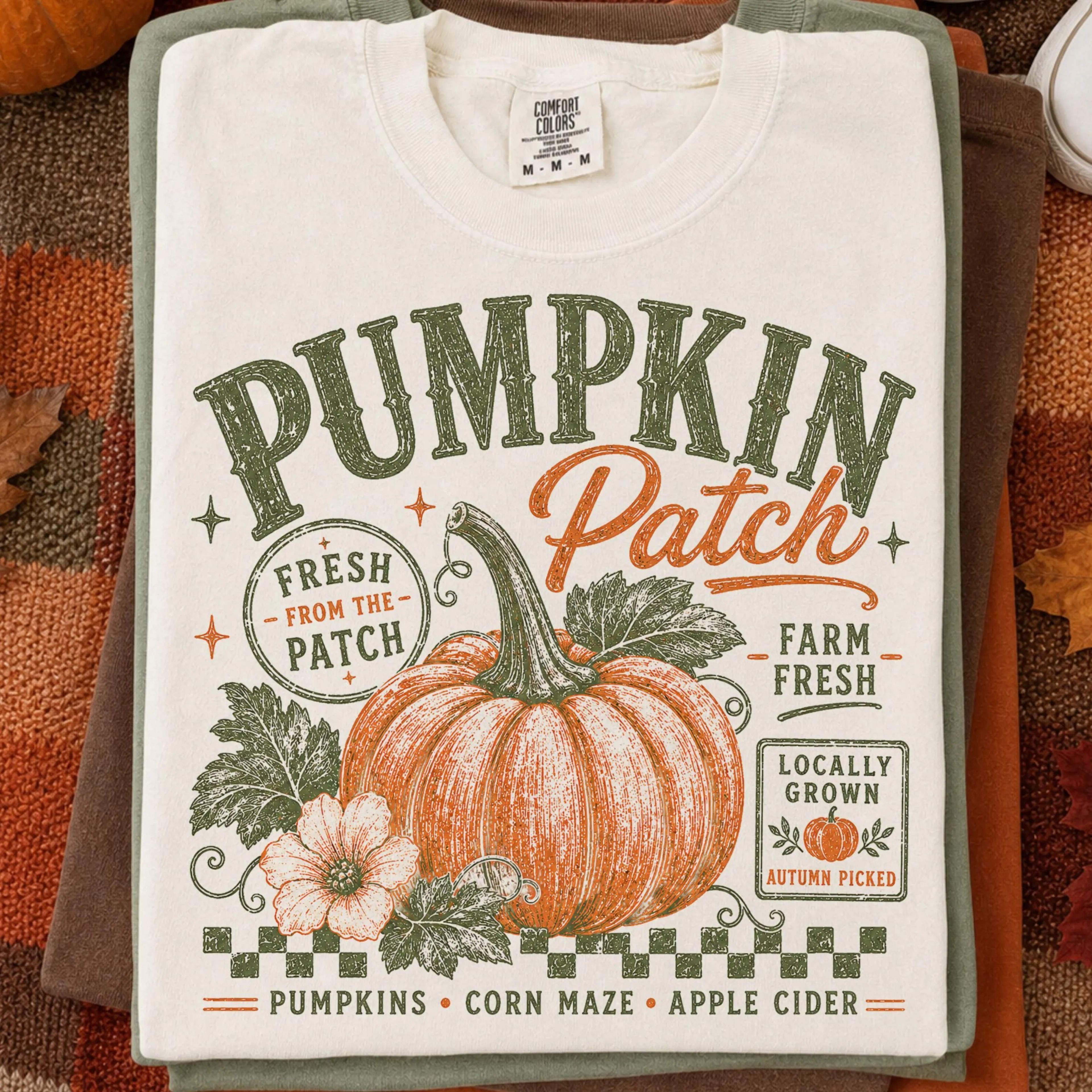 Retro Pumpkin Patch Png Trendy Fall Sublimation Design Vintage Autumn Shirt Design Distressed Fall 1