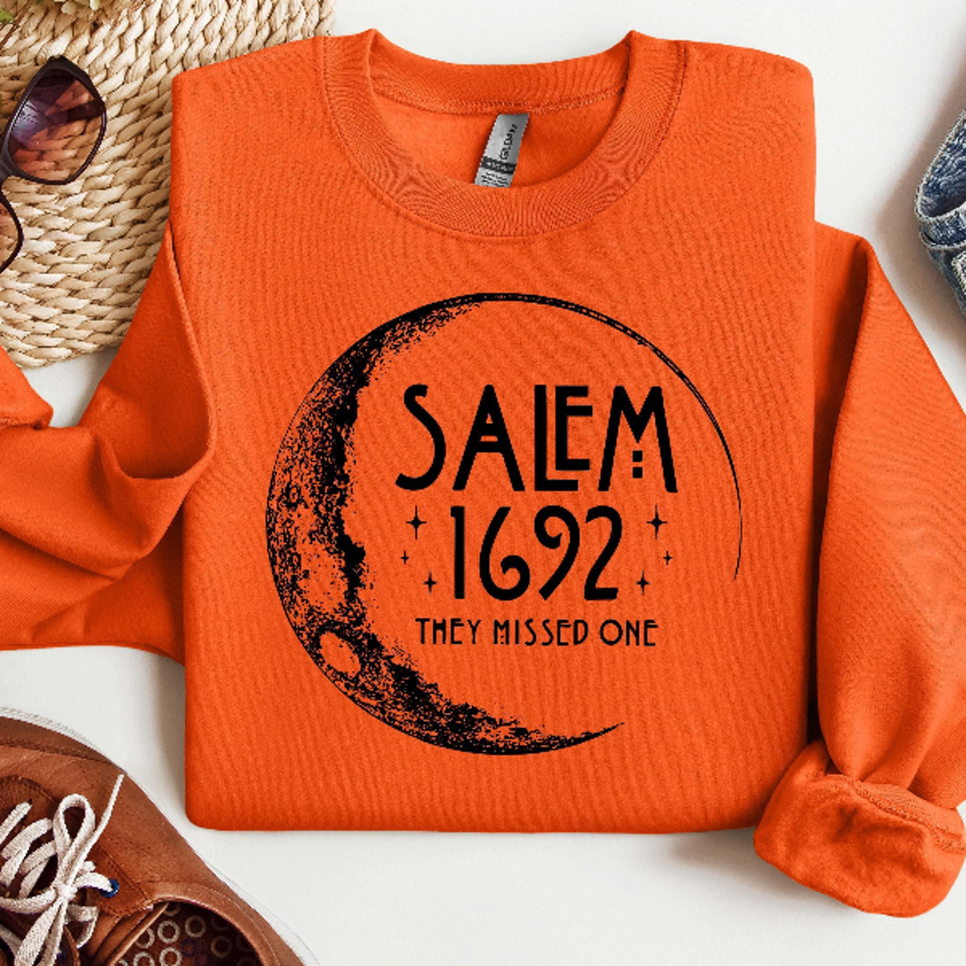Salem 1692 They Missed One Shirt Witchy Retro Halloween Sweatshirt 2