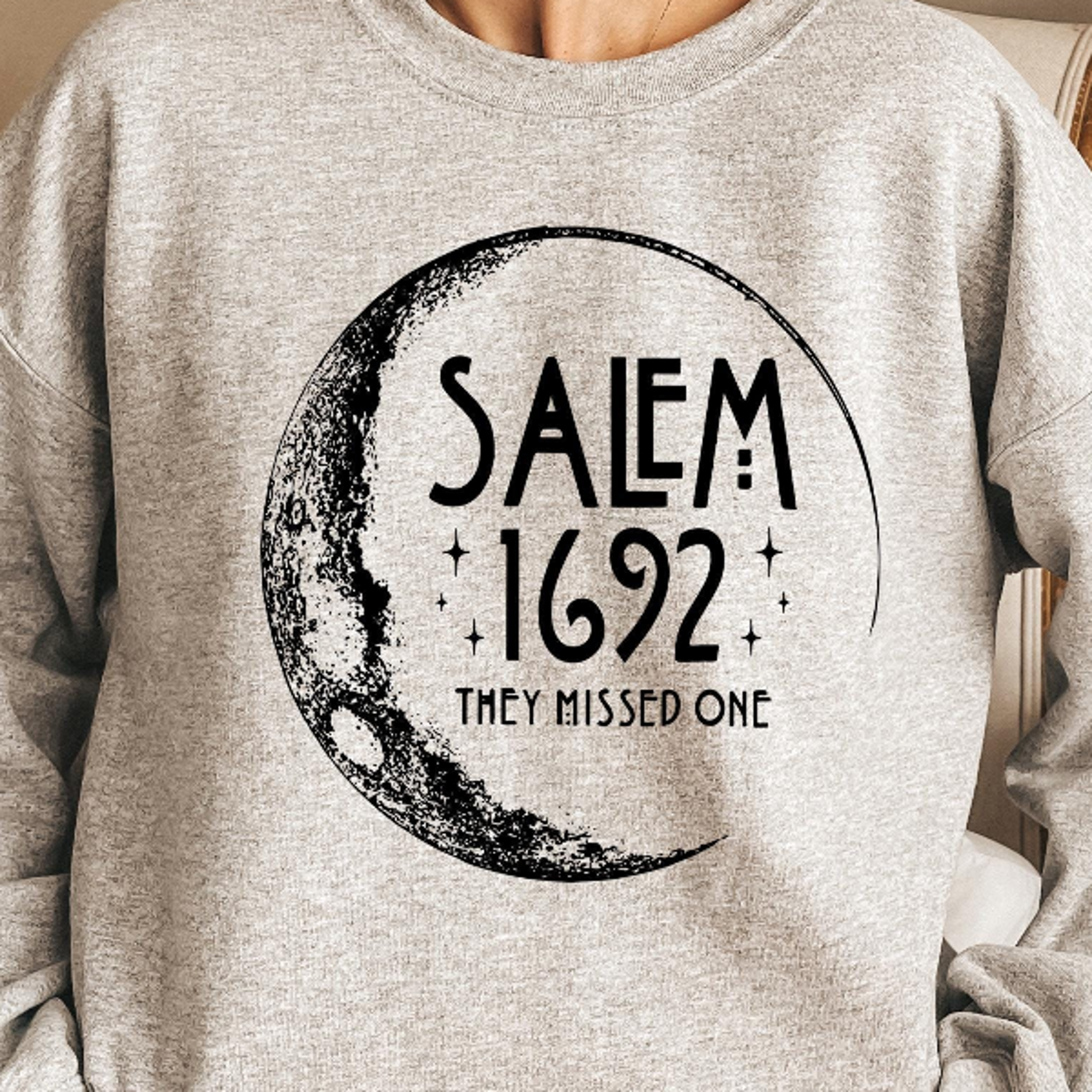 Salem 1692 They Missed One Shirt Witchy Retro Halloween Sweatshirt 3