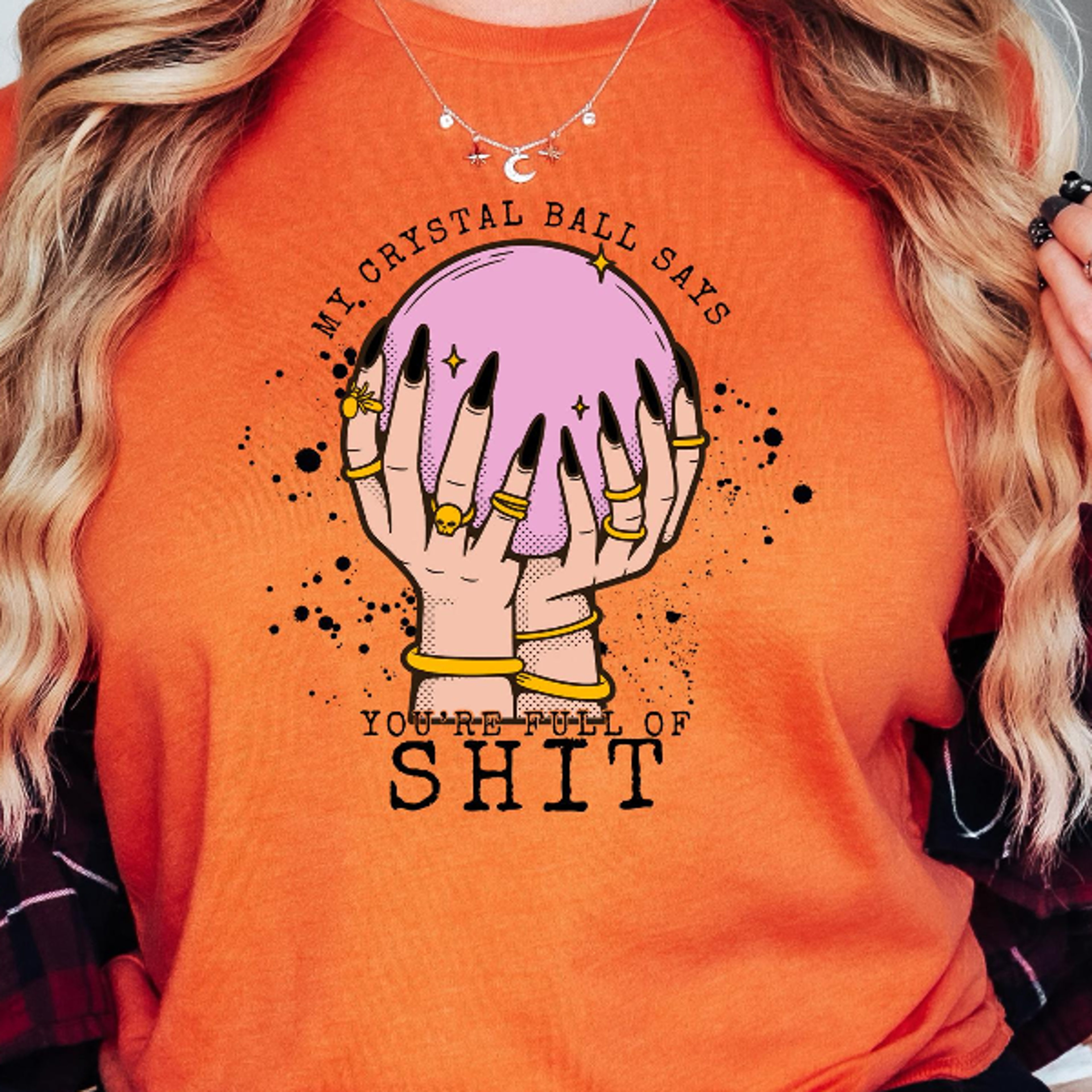 My Crystal Ball Says Youre Full Of Shit Shirt Funny Witchy Halloween Tee 2