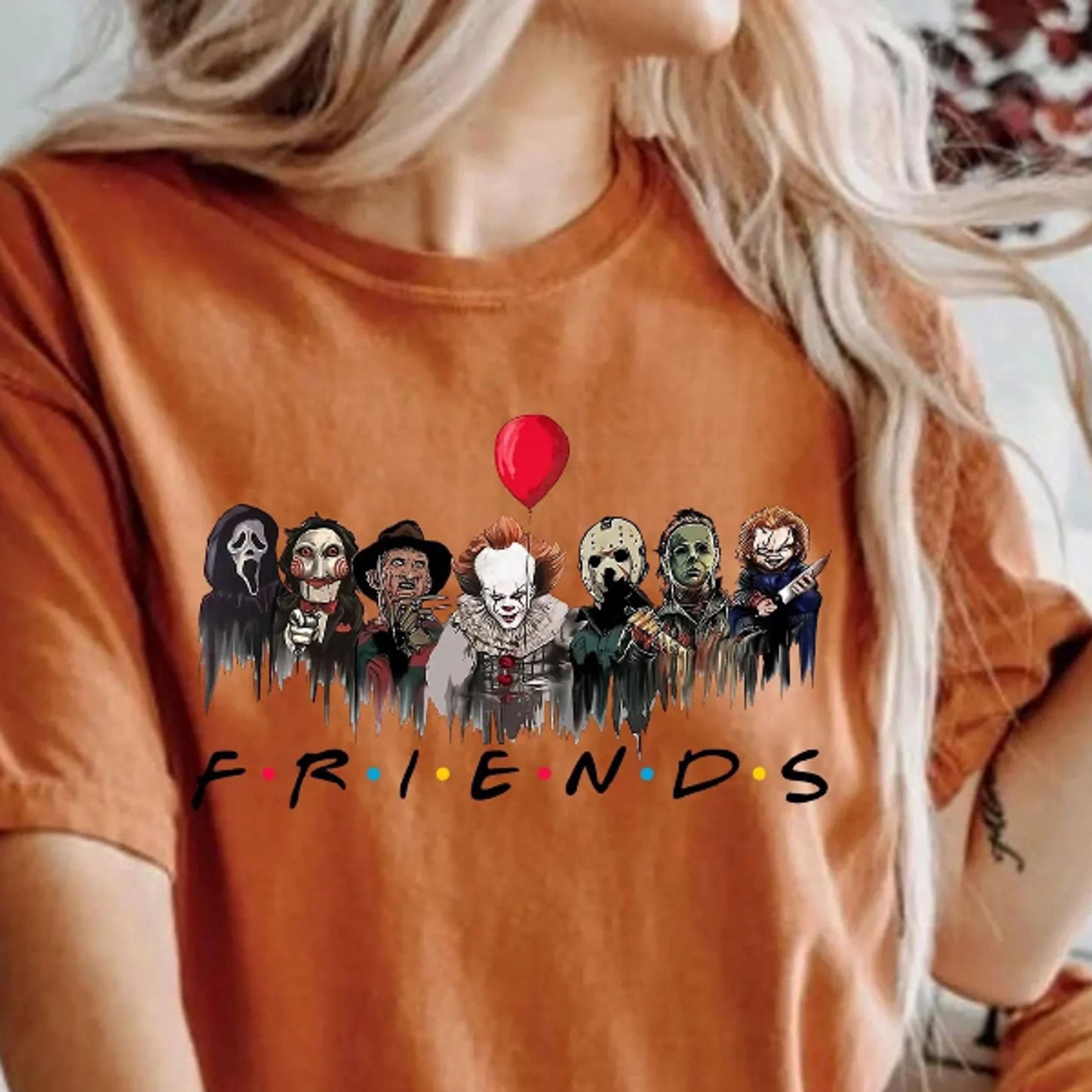 Horror Characters Friends Shirt Friends Halloween Shirt Horror Movie Characters Shirt Halloween Shi
