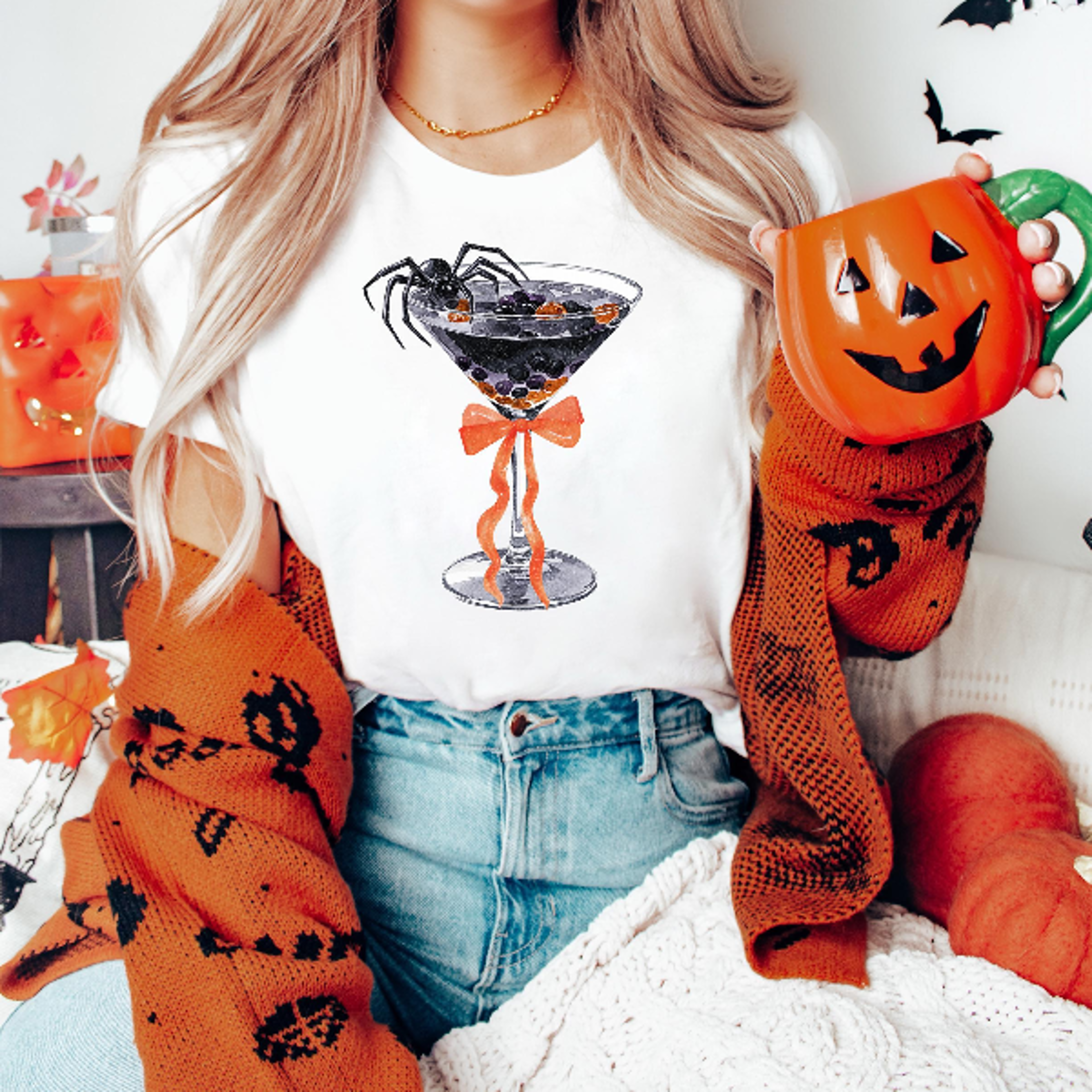 Halloween Drink Shirt Spooky Cocktail Club Party Tee 1