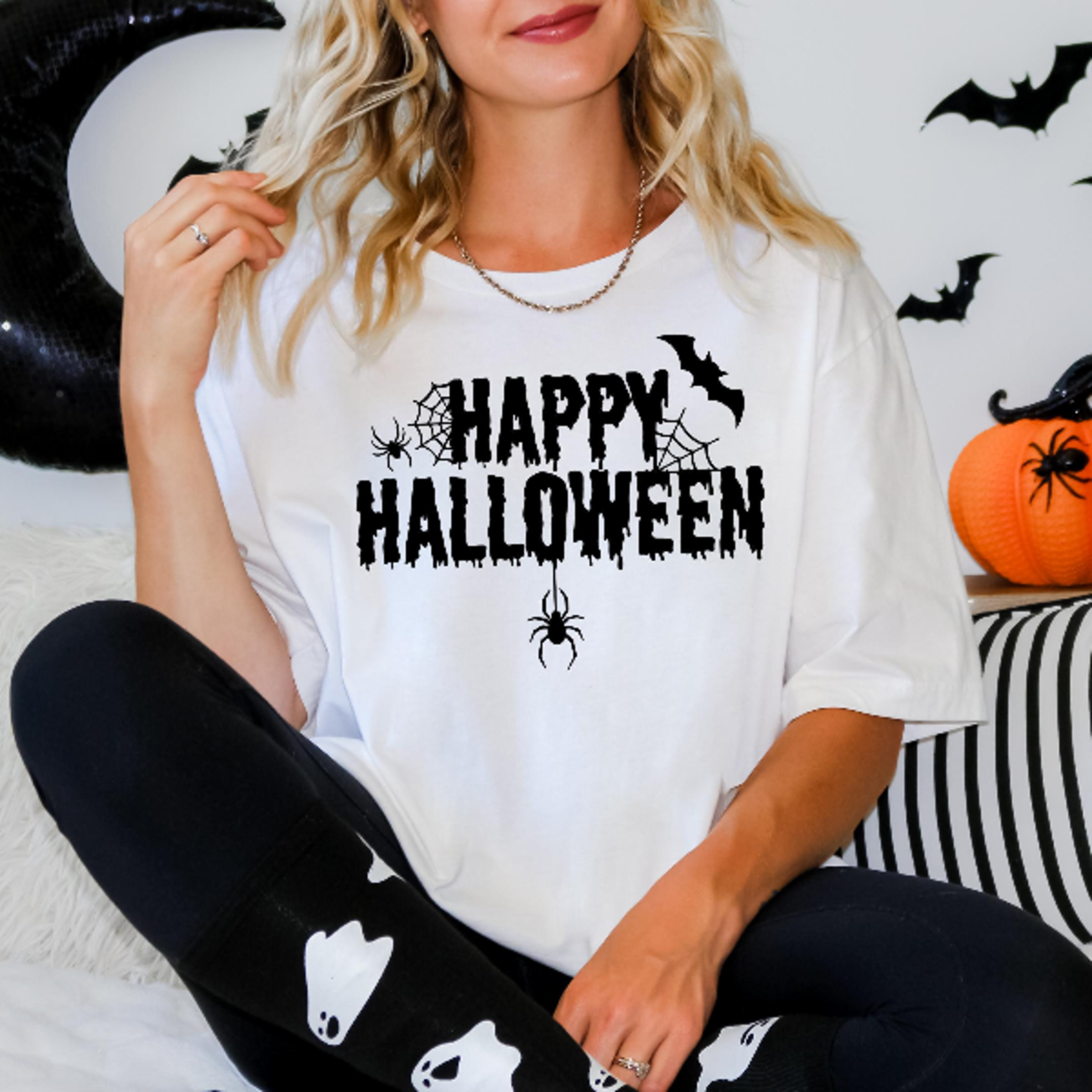 Happy Halloween Shirt Funny Spooky Party Fall Outfit Tee 1