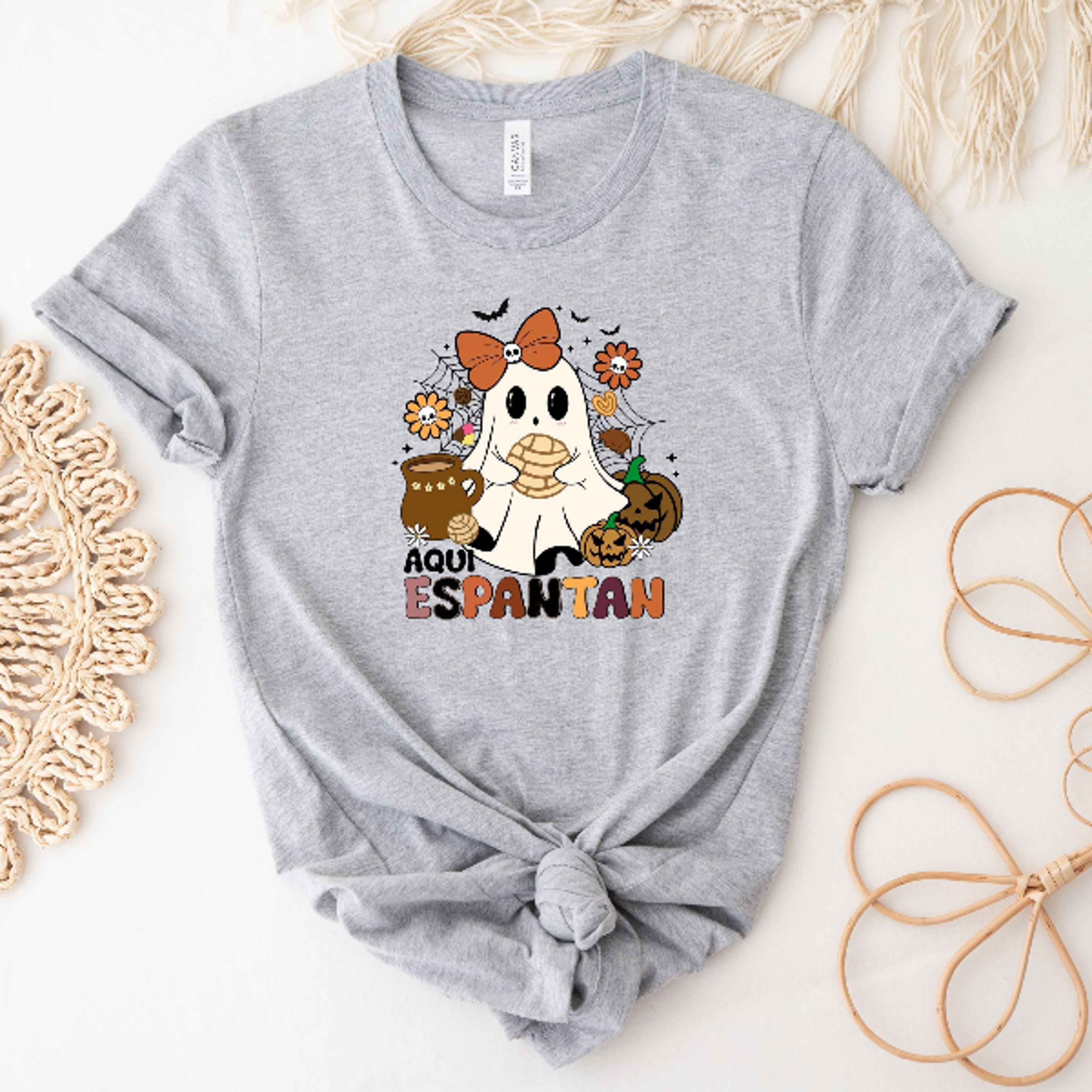 Aqui Espantan Ghost Shirt For Halloween Spooky Conchas Mexican Ghost Tshirt For Women Regalos En Es 