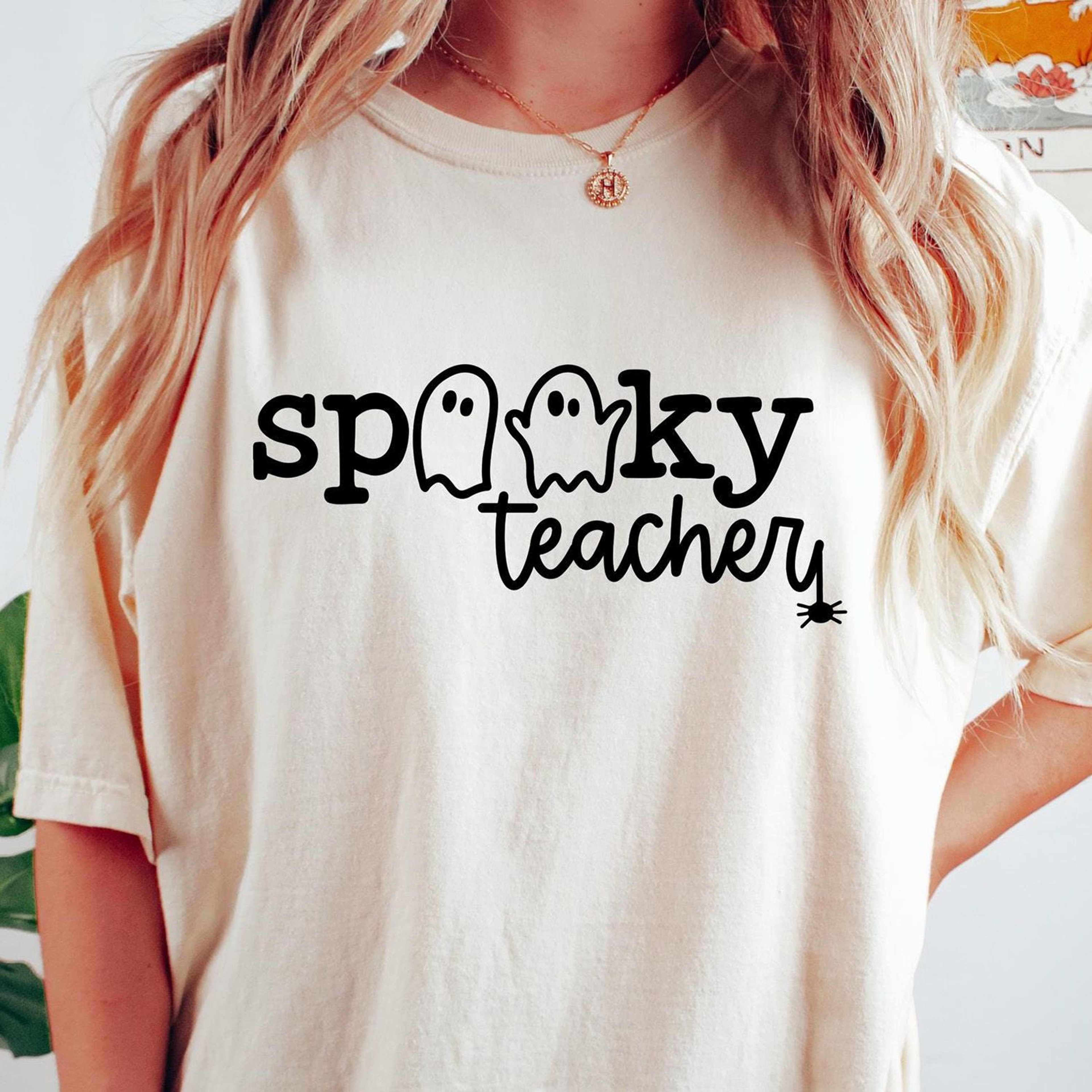Cute Halloween Ghost Shirt Trick Or Treat Spooky Pumpkin Tee 0