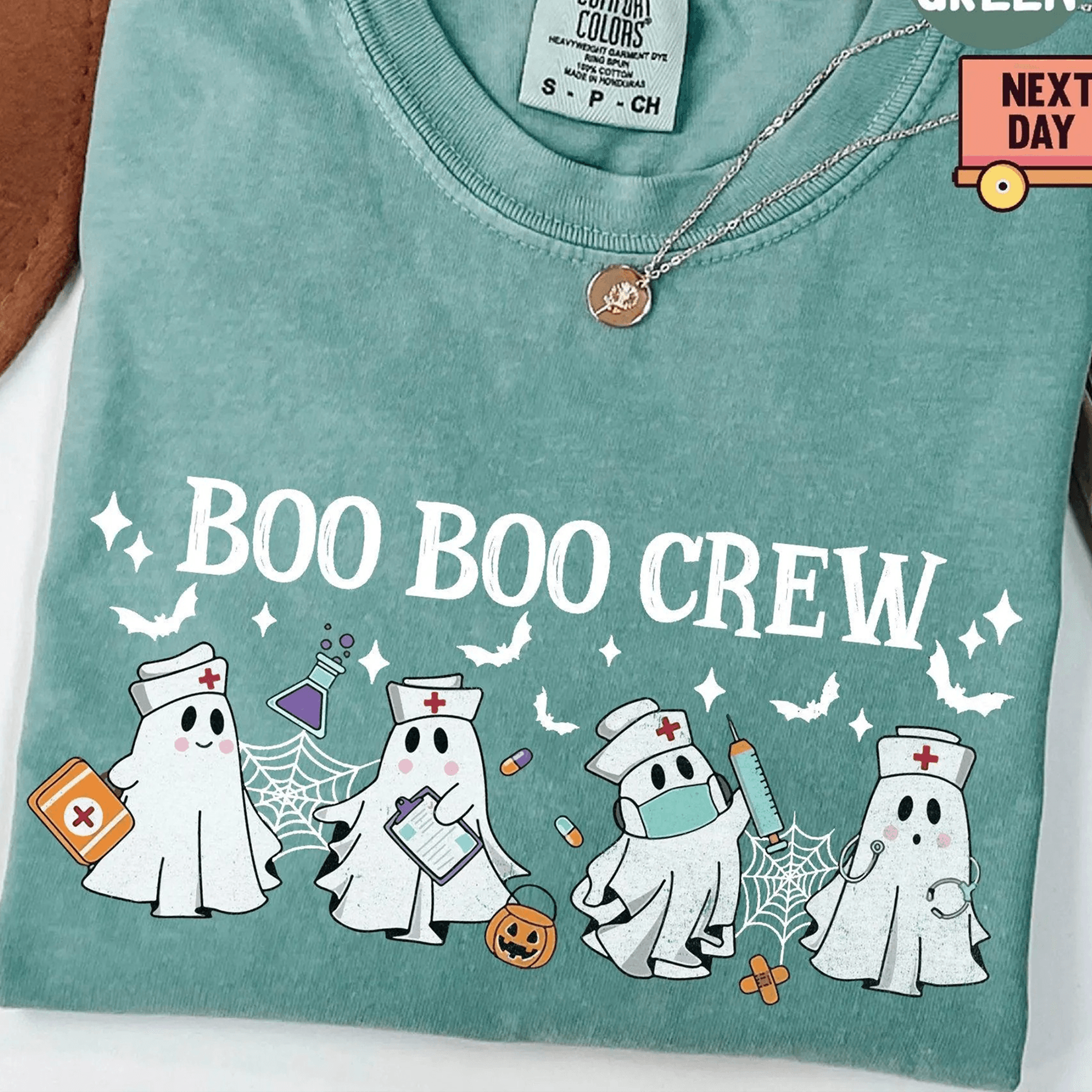 Halloween Nurse Shirt Boo Boo Crew Nurse Gift For Women Spooky Season Shirt Spooky Nurse ShirtNurse 1