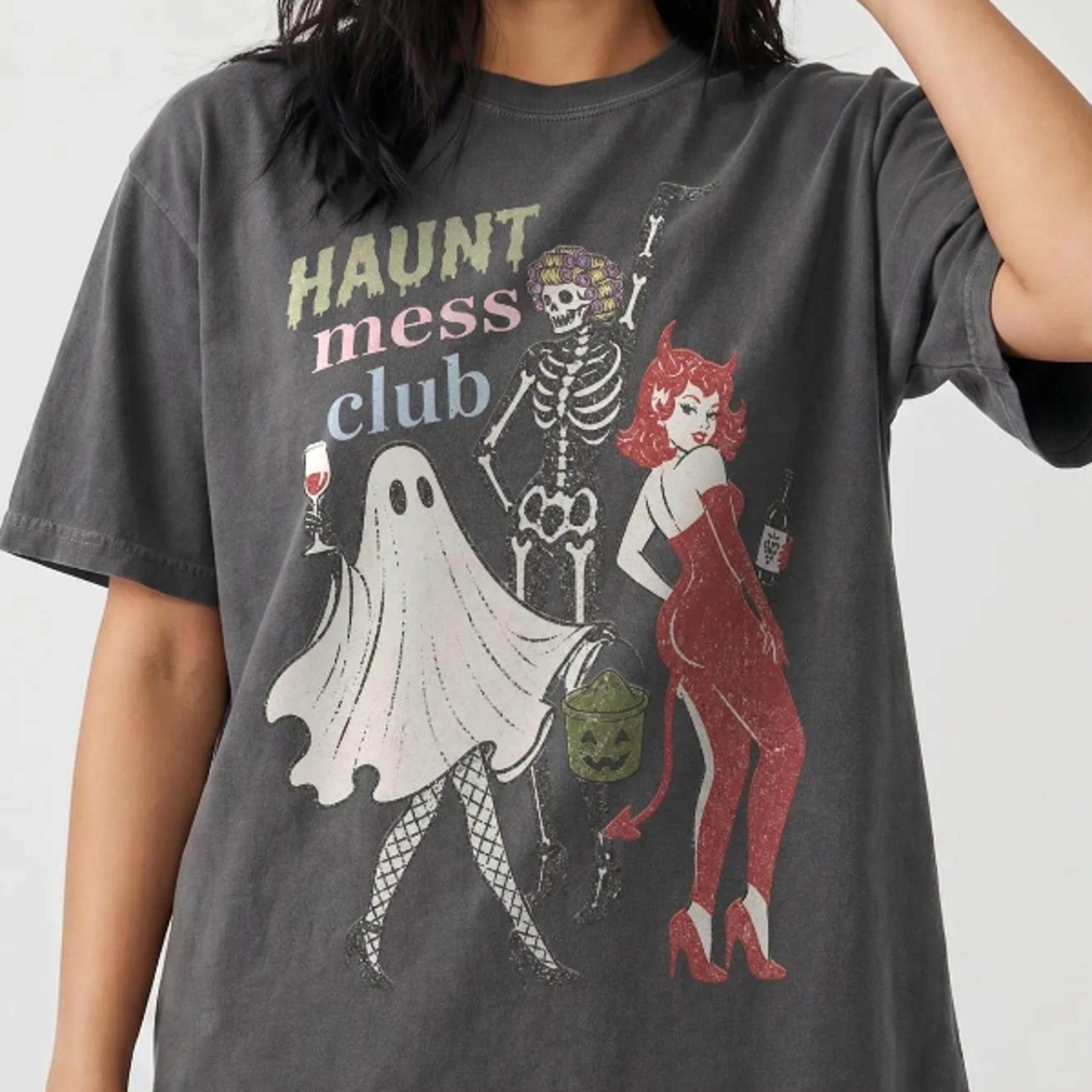 Funny Halloween Graphic Tee Haunt Mess Club Shirt 2