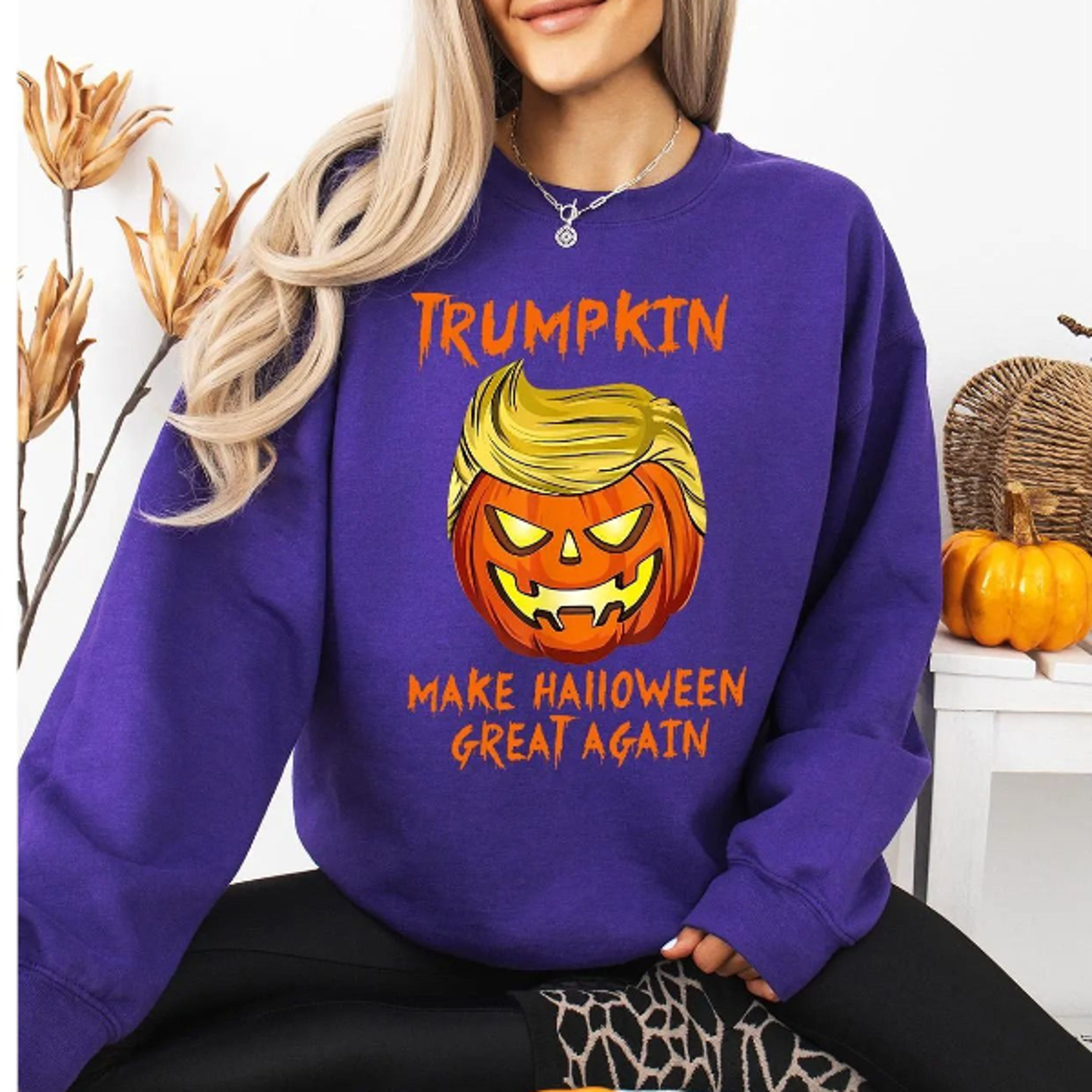 Halloween Trumpkin Shirt Halloween Shirt President Trump 2024 Shirt Stand With Trump Shirt Make Hal