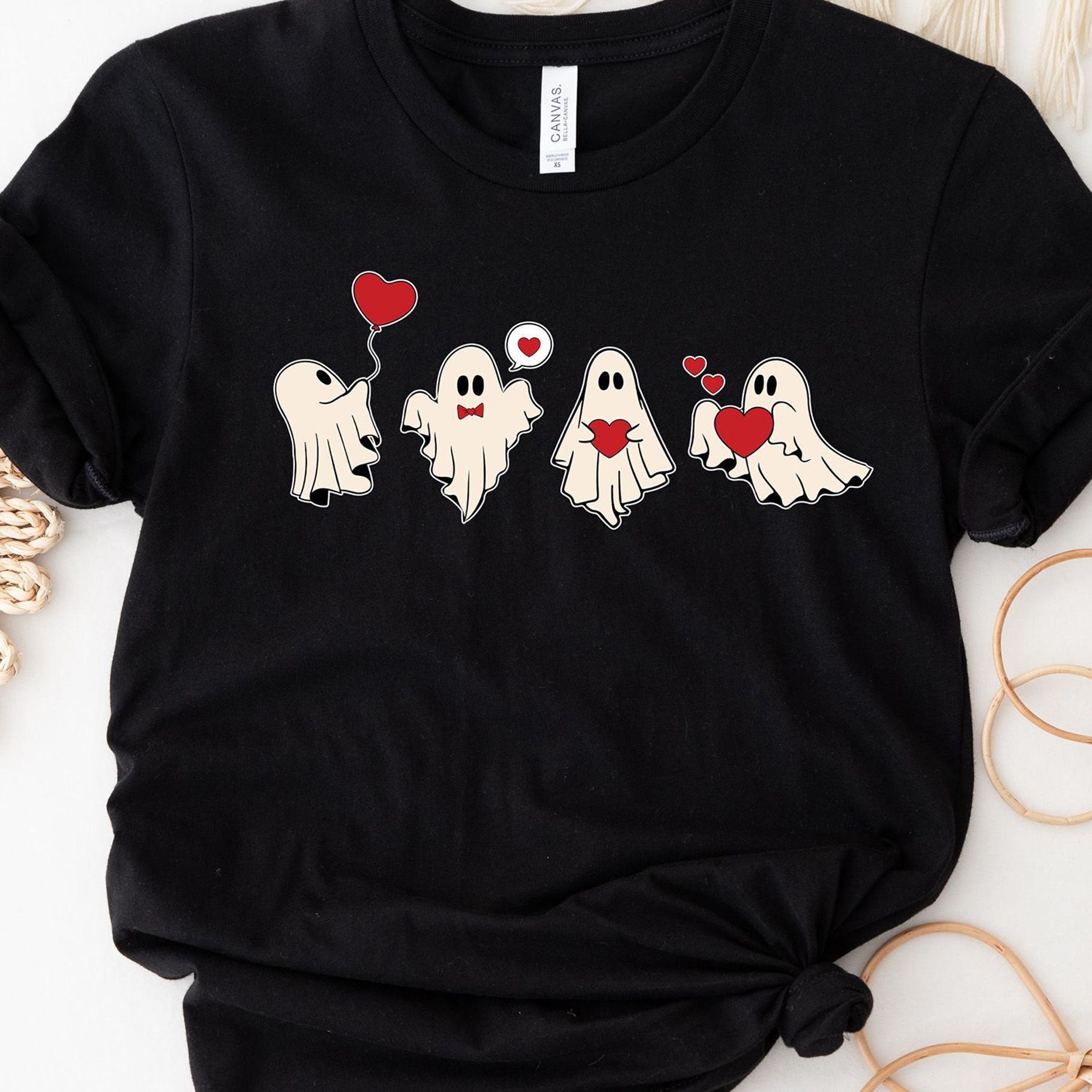 Cute Halloween Ghosts Shirt Ghost Lovers Shirt Women Halloween Shirt Cute Fall Shirt Spooky Season