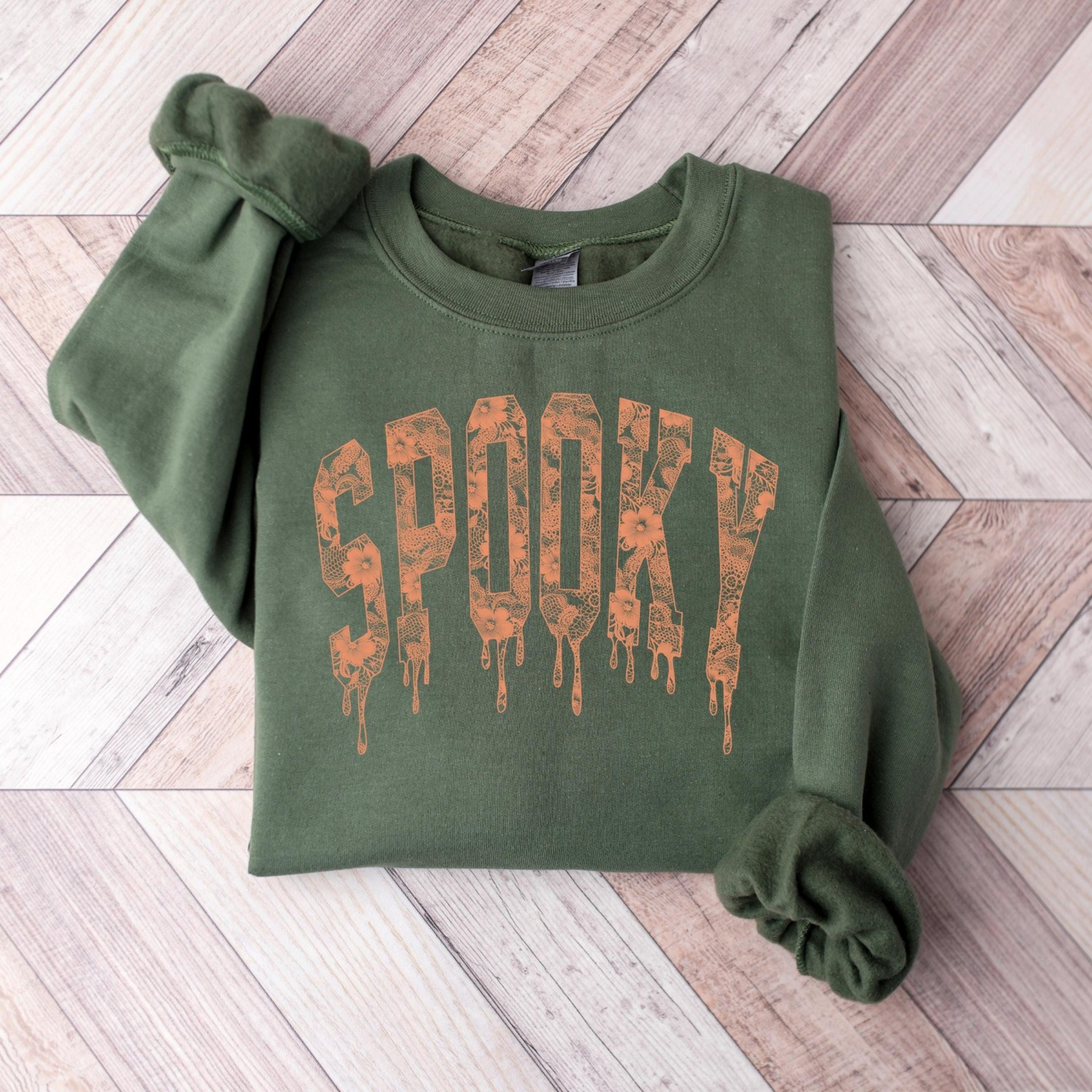 Gothic Spooky Shirt Dripping Halloween Lettering Aesthetic Fall Tee 0jpg