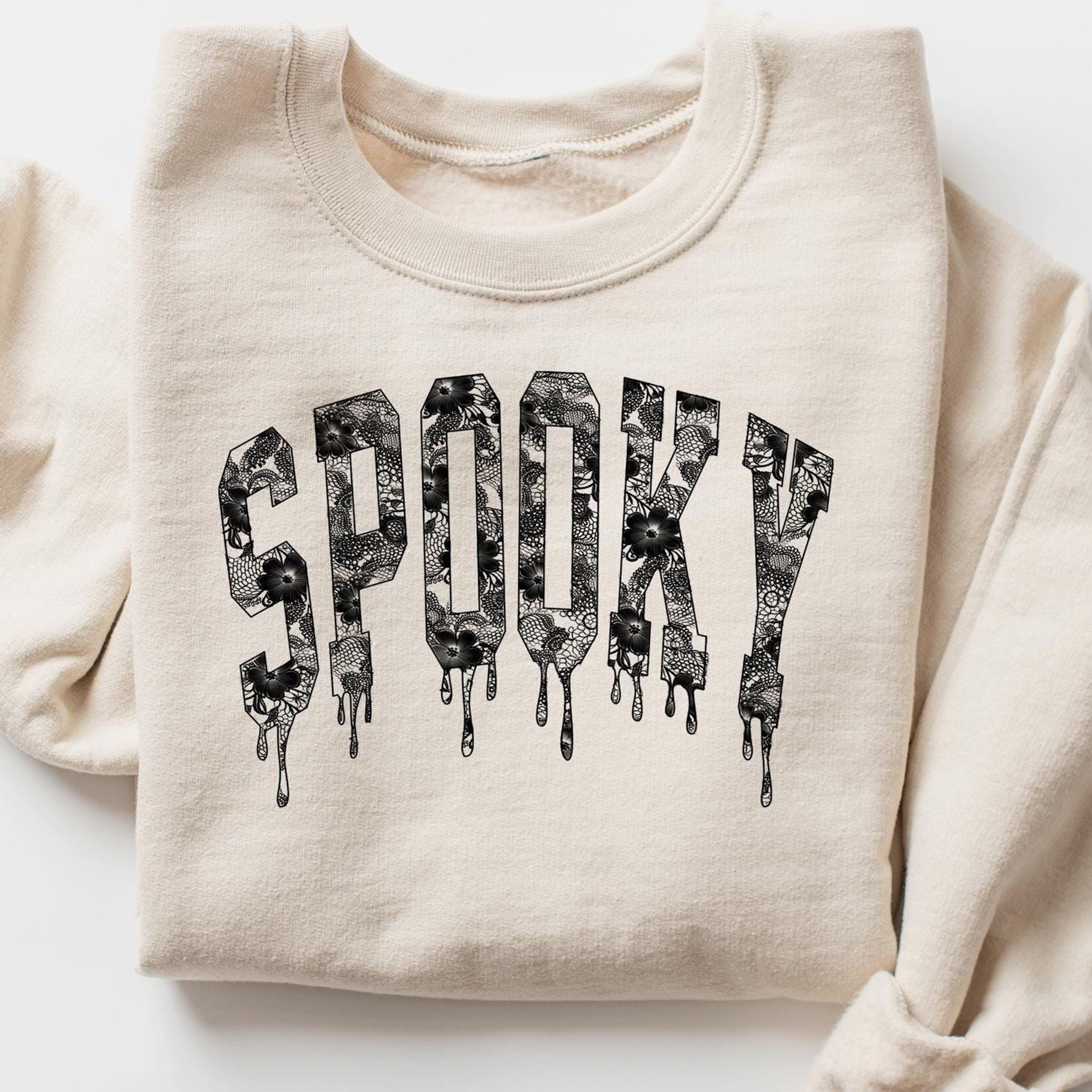Gothic Spooky Shirt Dripping Halloween Lettering Aesthetic Fall Tee 2jpg