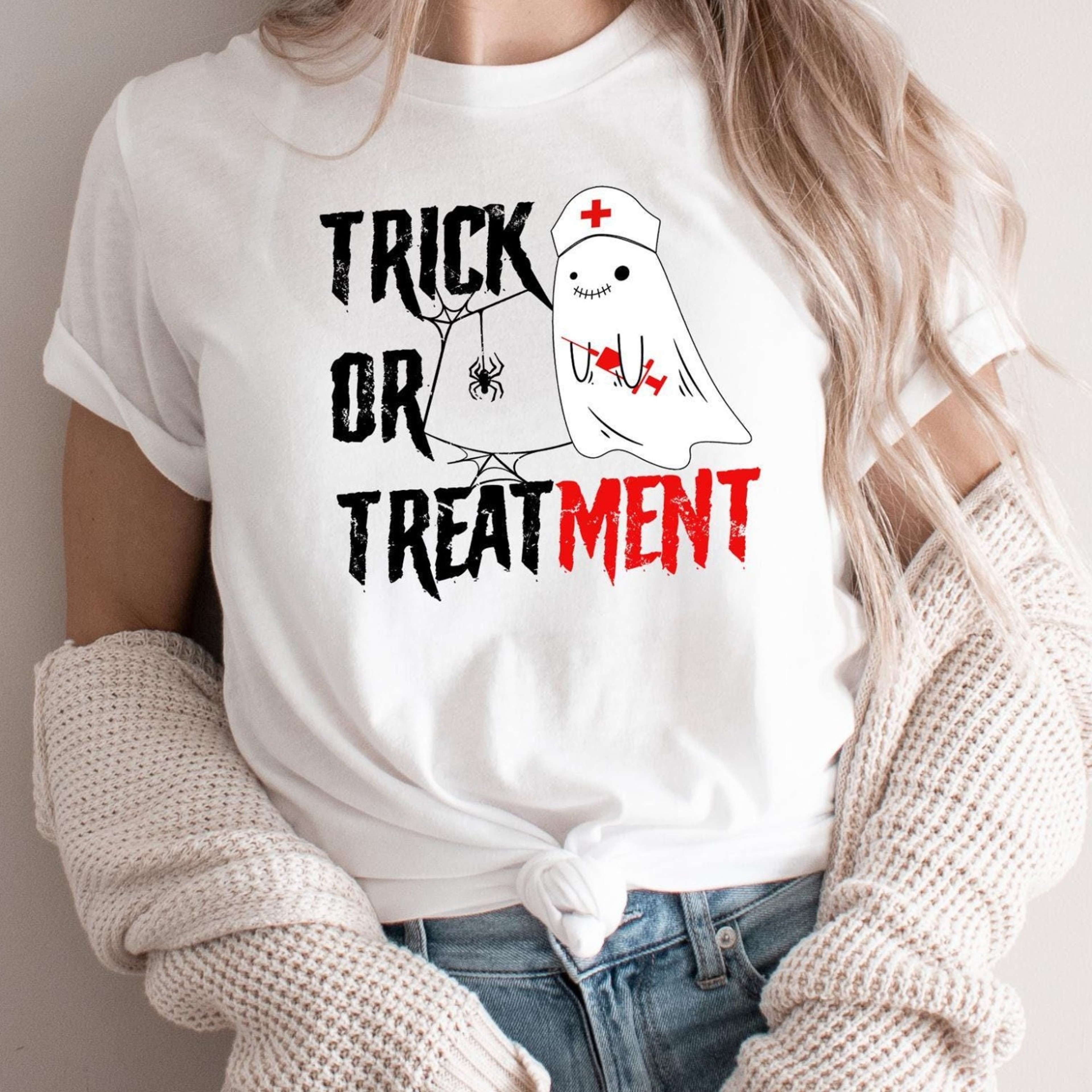 Ghost Nurses Halloween Shirt Spooky Nursing Student Healthcare Tee 1jpg