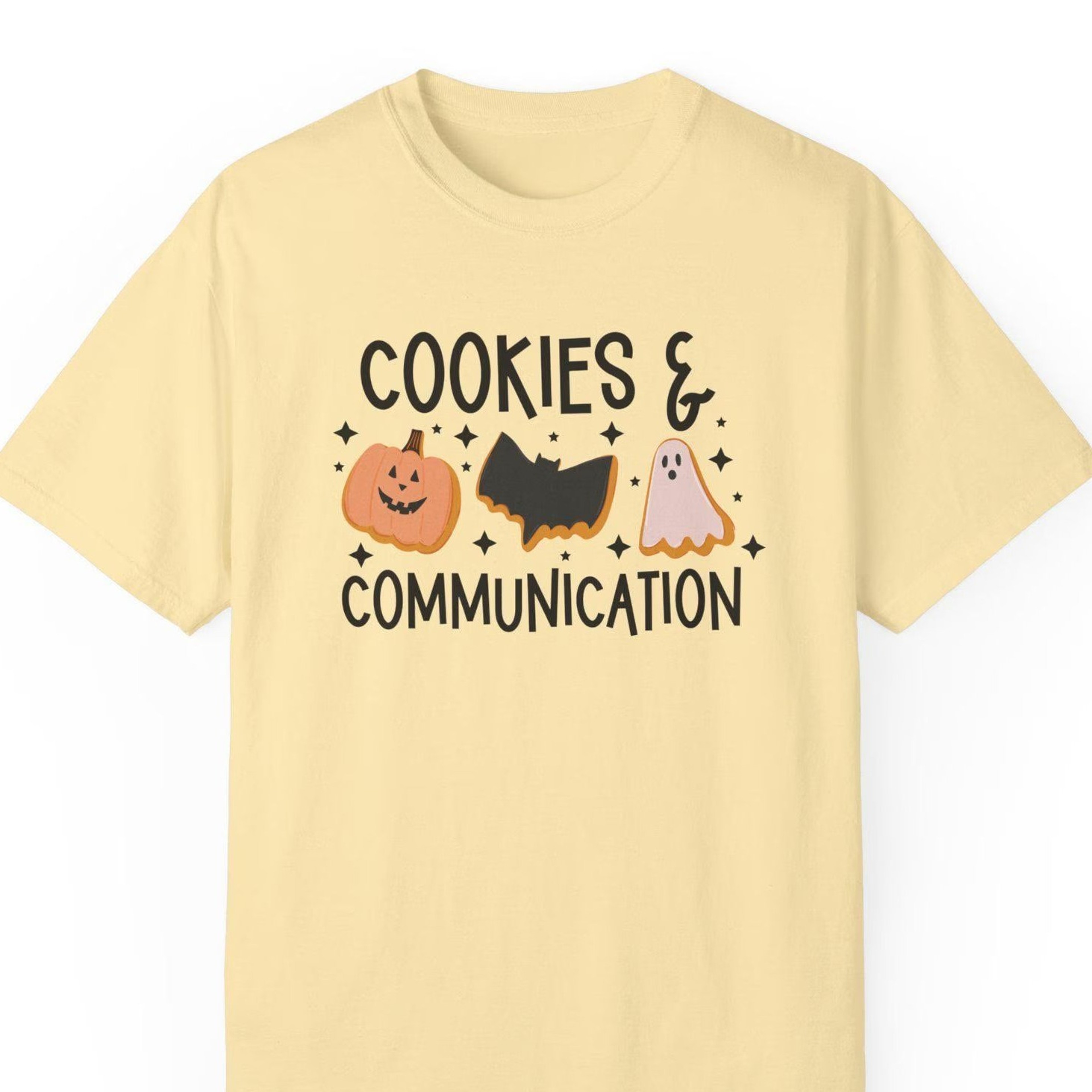 SLP Halloween Tee Spooky SLP TShirt Cookies And Communication Shirt Halloween Speech Therapy Shirt 2