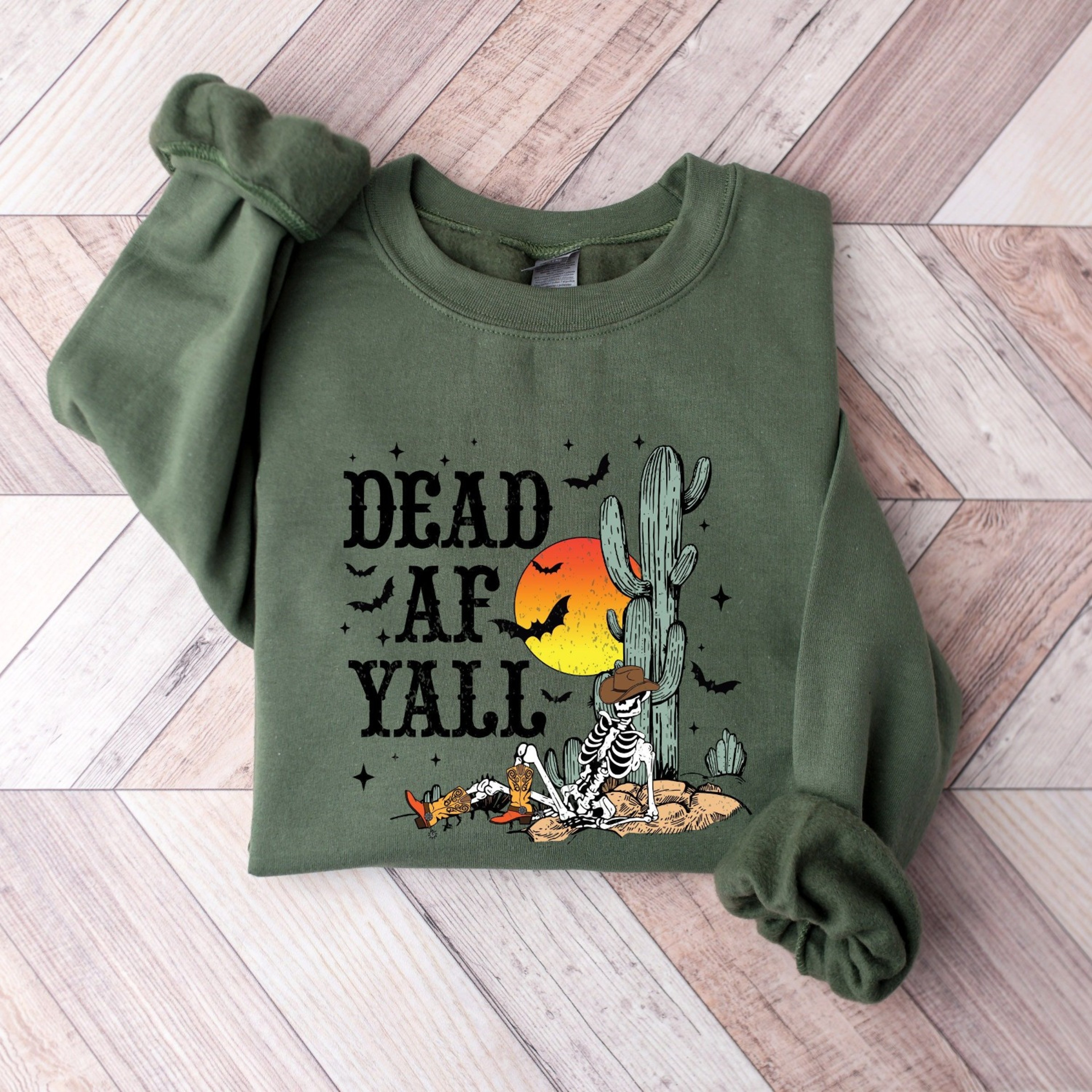 Pumpkin Skeleton Halloween Sweatshirt Spooky Fall Crewneck For Women 2jpg