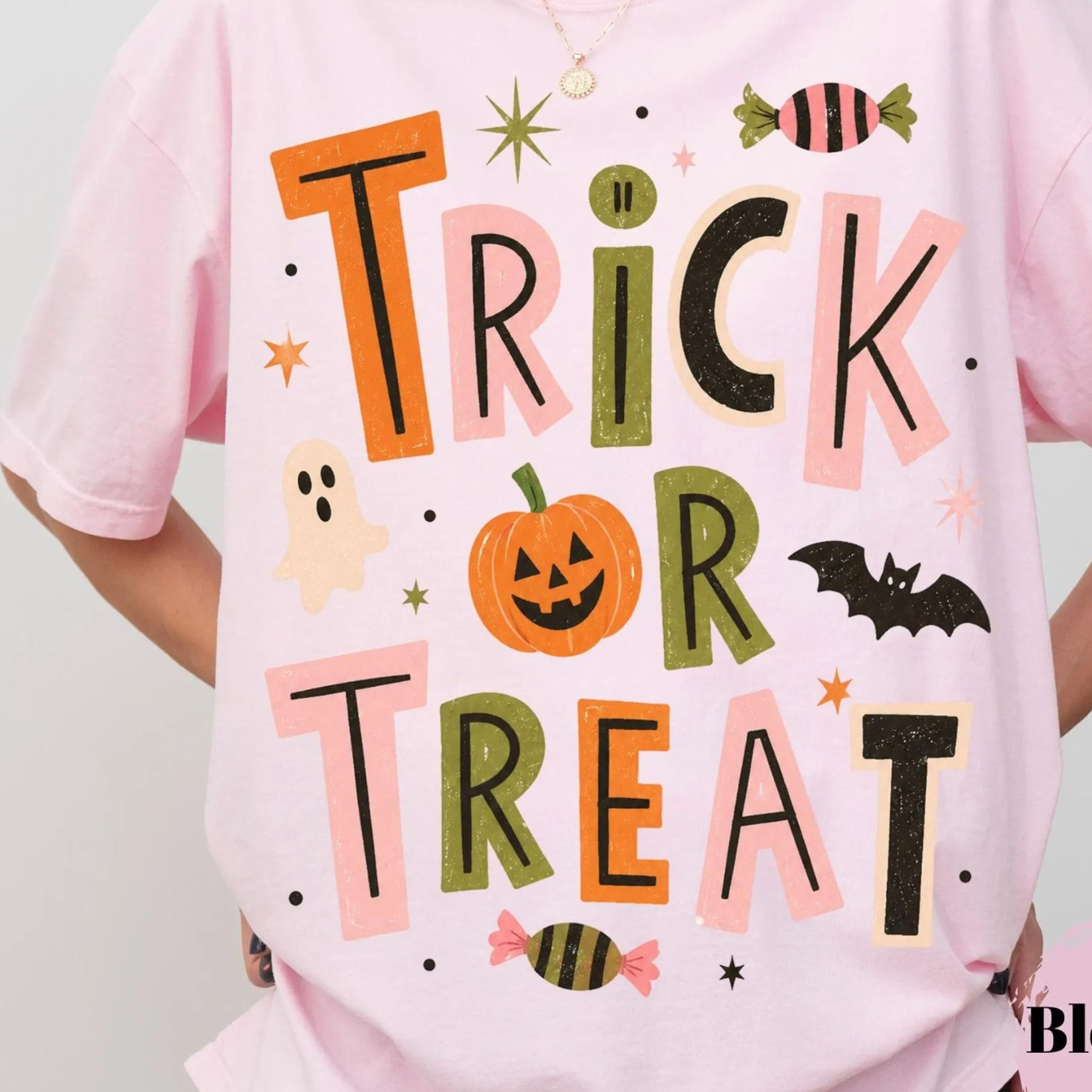 Trick Or Treat Shirt Vintage Halloween Graphic Tee Retro Pumpkin Season Apparel Spooky Season Gift  