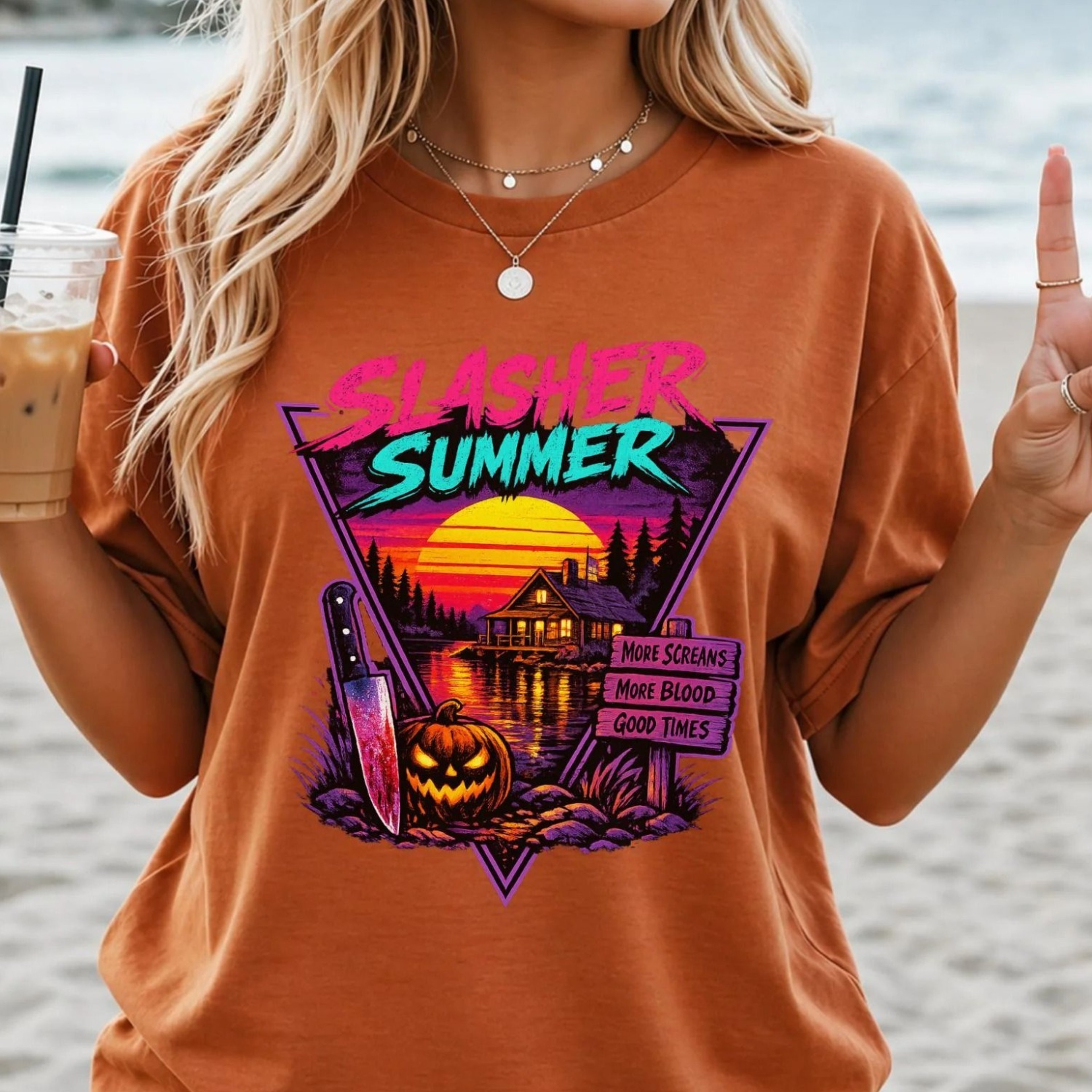 Shirt Retro Horror Camp Tee 80s Halloween Tee Summerween Shirt Spooky Camp Tee Vintage Slasher TShi 