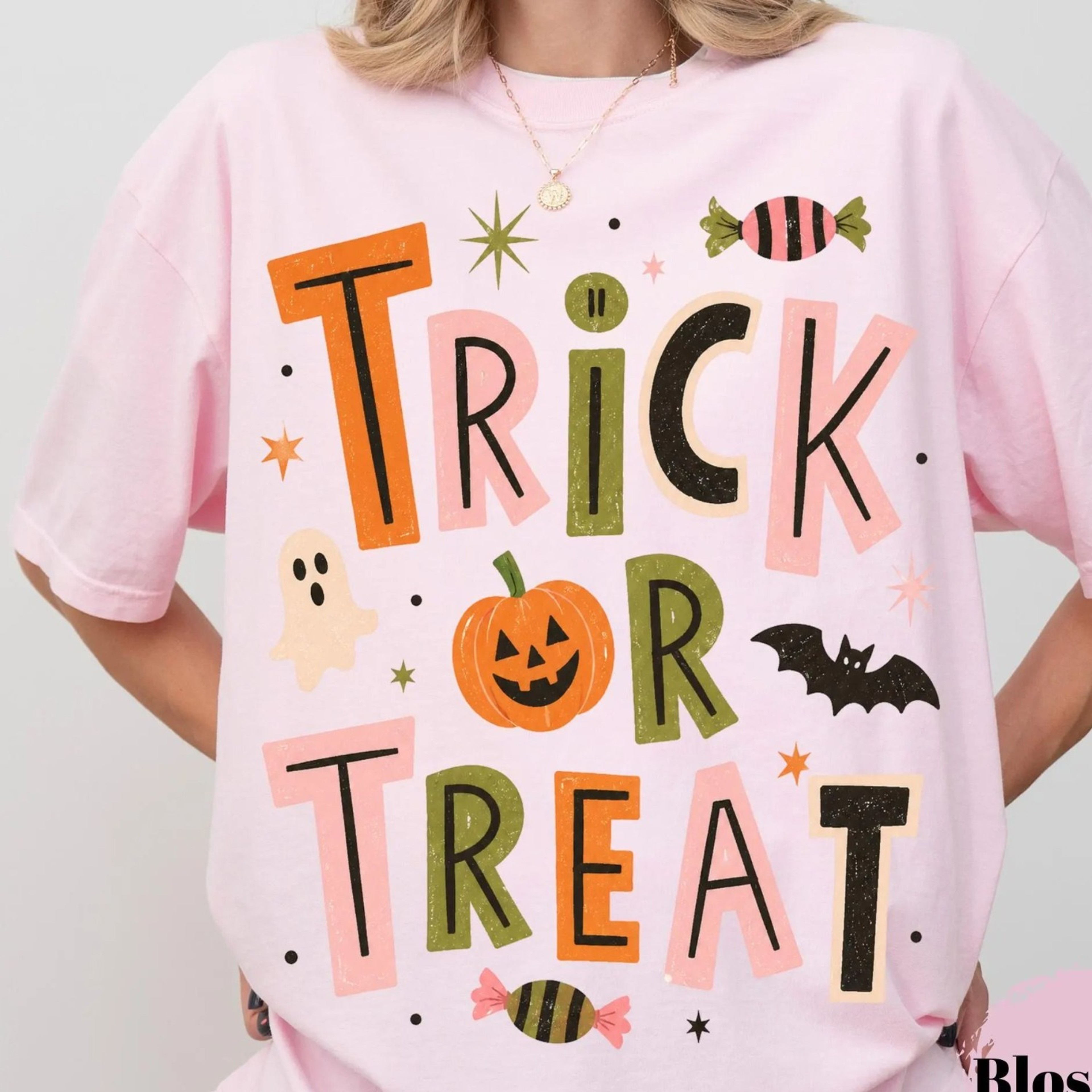 Trick Or Treat Shirt Vintage Halloween Graphic Tee Retro Pumpkin Season Apparel Spooky Season Gift  