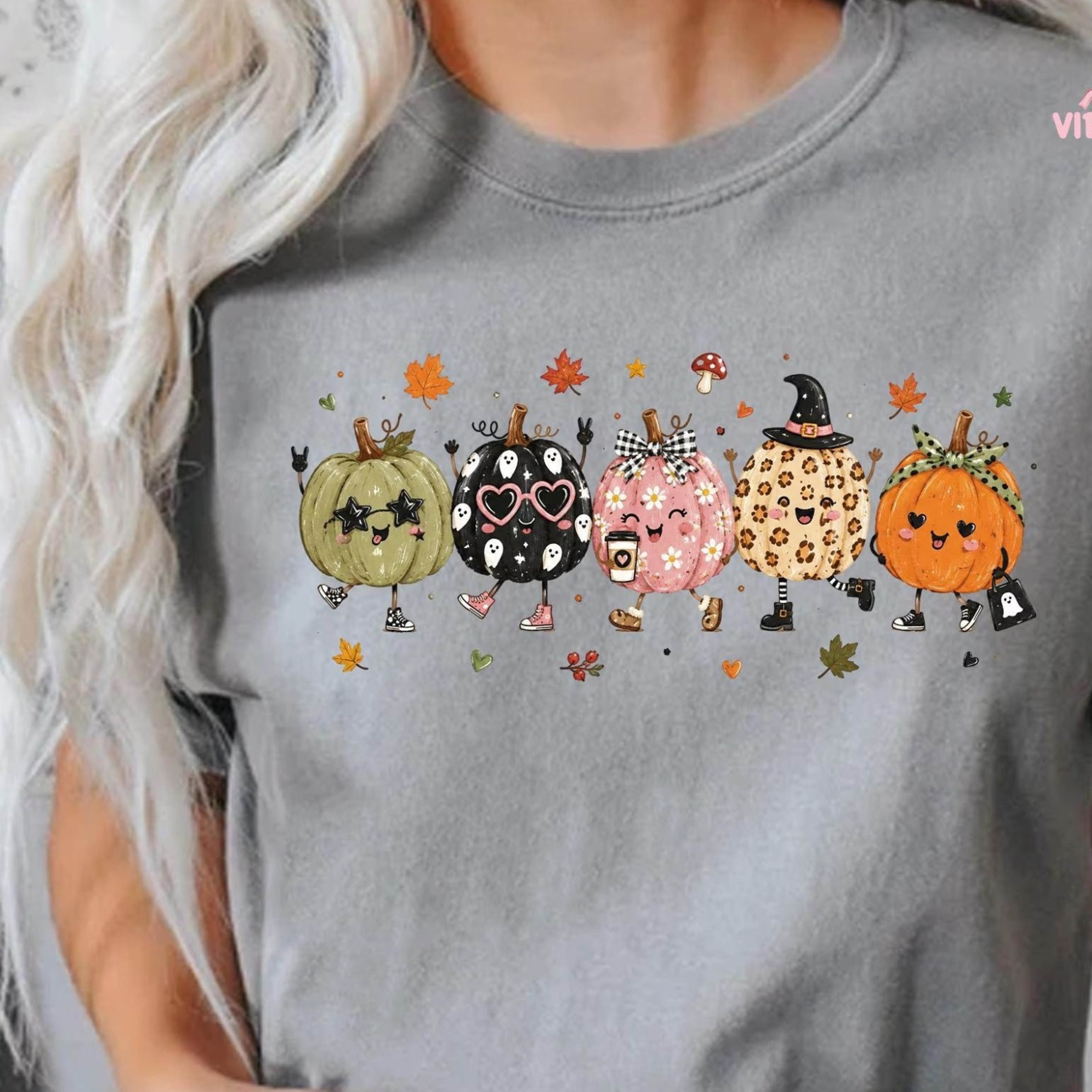 Cute Halloween Pumpkins Shirt Kawaii Pumpkin Friends Tee Spooky Season Fall Graphic Shirt Ghost Pum 