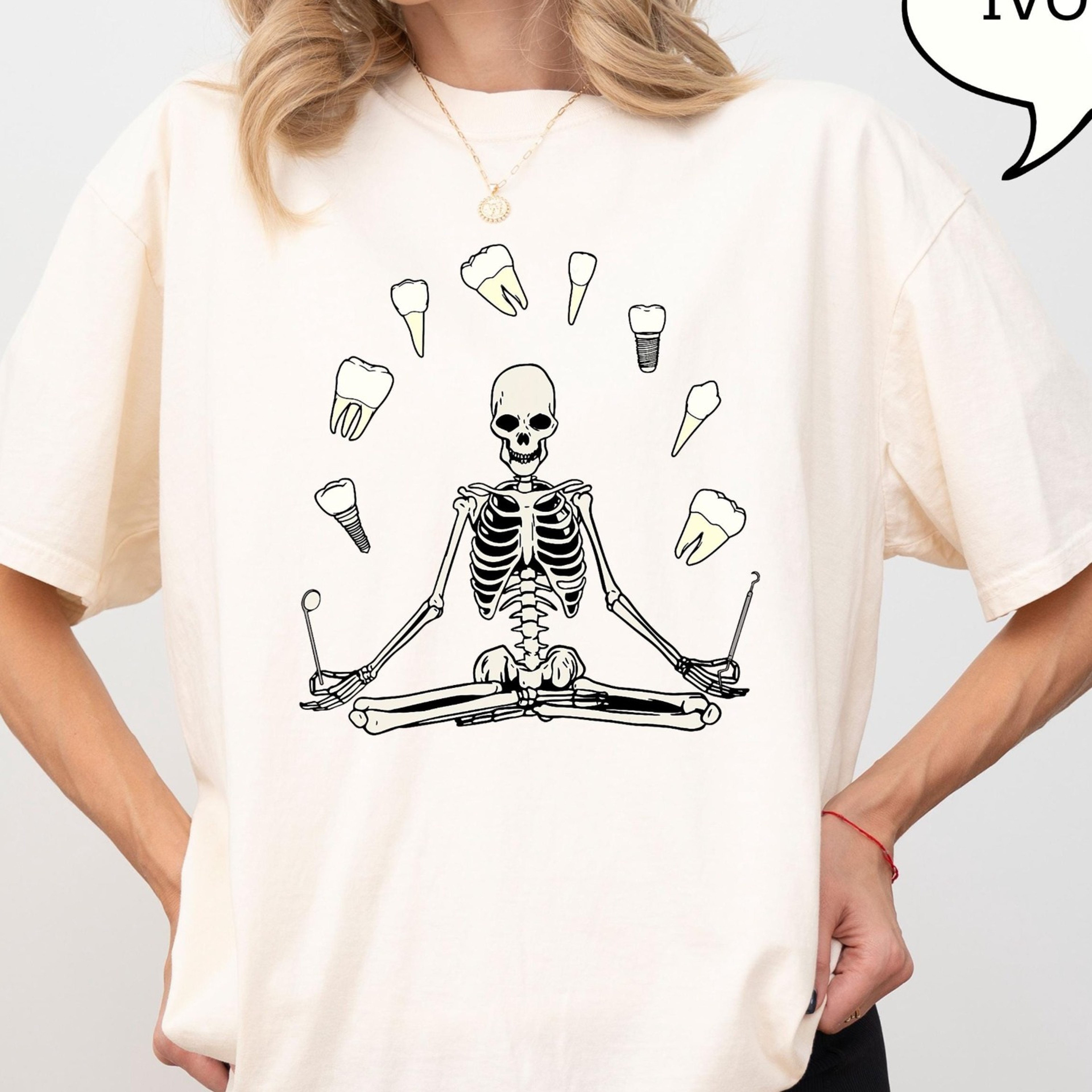 Dental Skeleton T Shirt Halloween Dentist Shirt Funny Tooth Skeleton Graphic Tee 2jpg