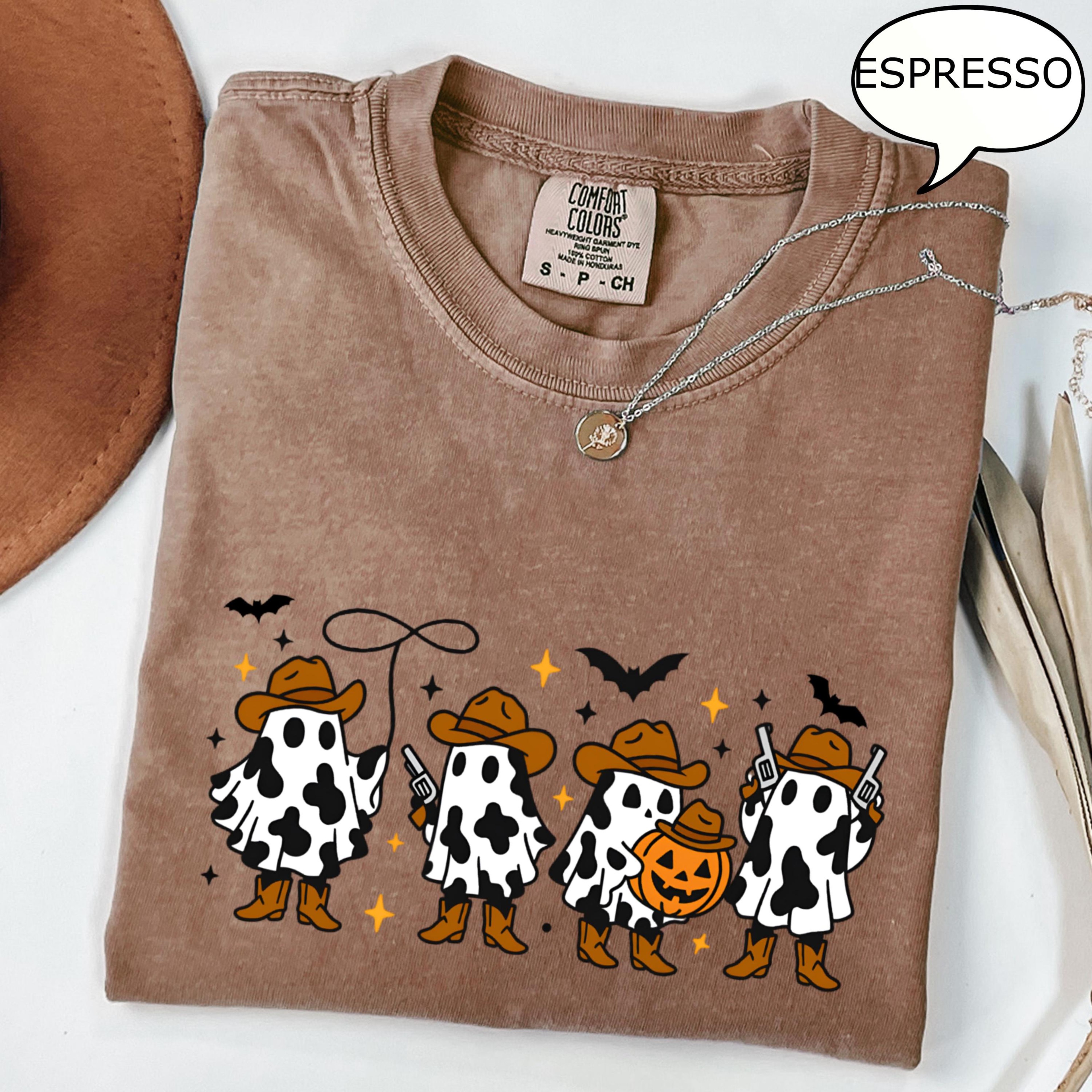 Western Ghost TShirt Halloween Shirt Cute Ghost Shirt Halloween Party Shirt Spooky Fall Shirt Count